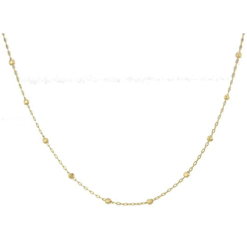 KJ Beckett Diamond Cut Ball Trace Necklace - Yellow Gold