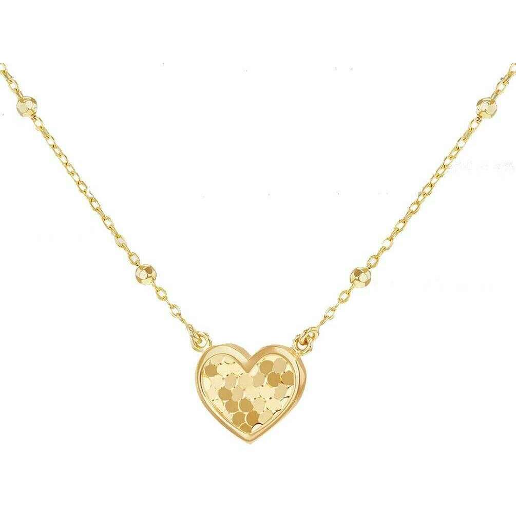 KJ Beckett Disco Heart Adjustable Trace and Ball Necklace - Yellow Gold