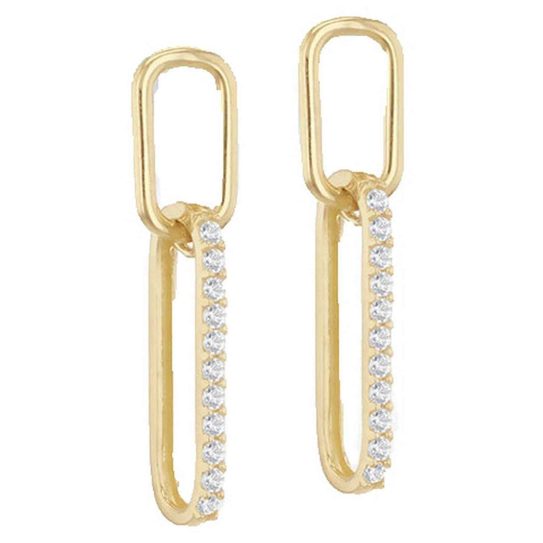 KJ Beckett Oval Drop Earring - Yellow Gold