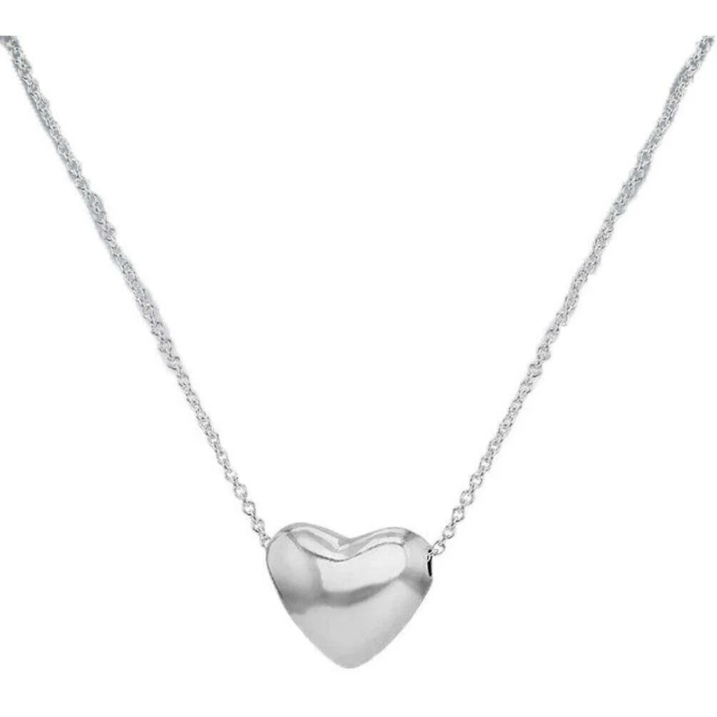 KJ Beckett Puff Heart Necklet - Silver