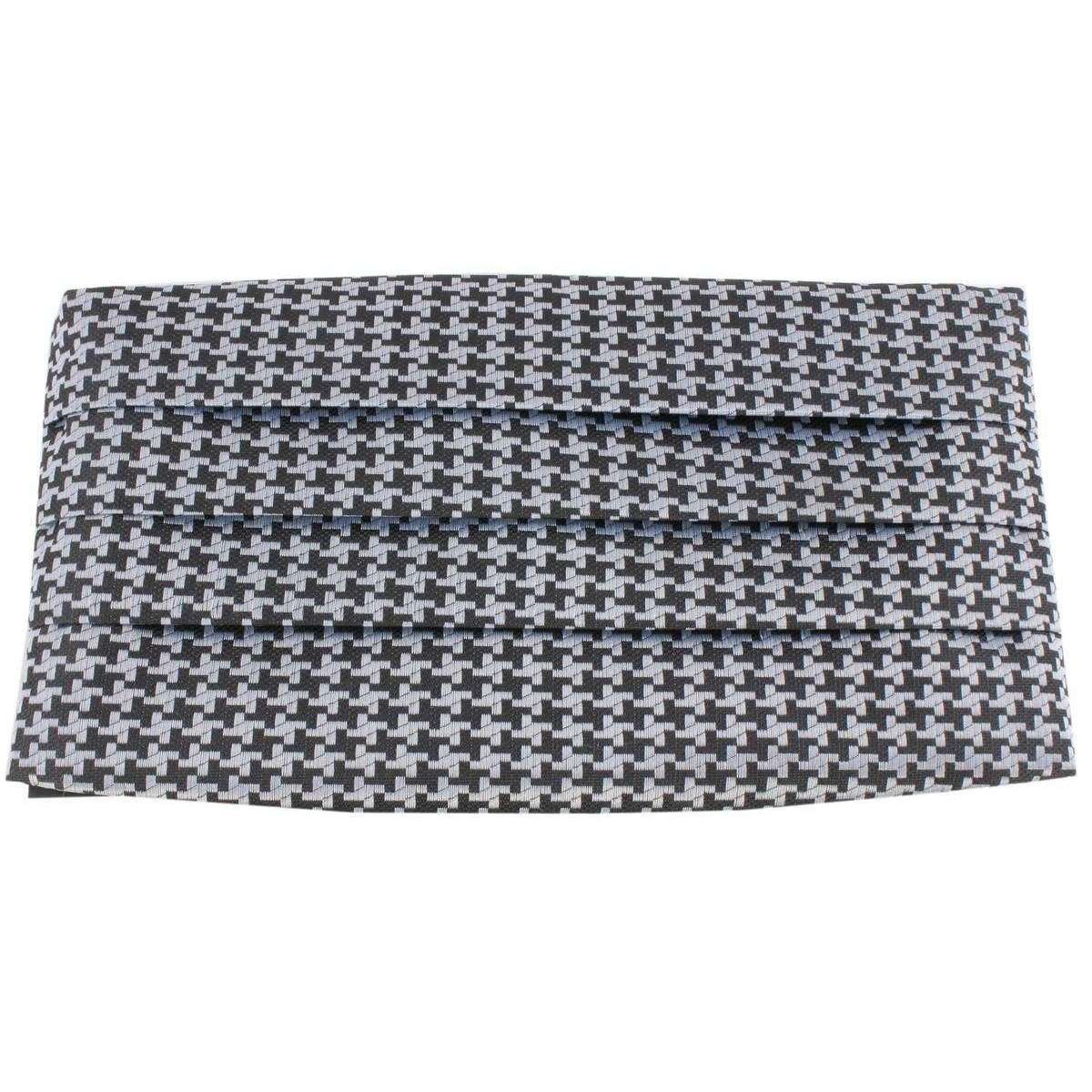 Knightsbridge Neckwear Bow Tie and Cummerbund Set - Black/Grey - Image 4