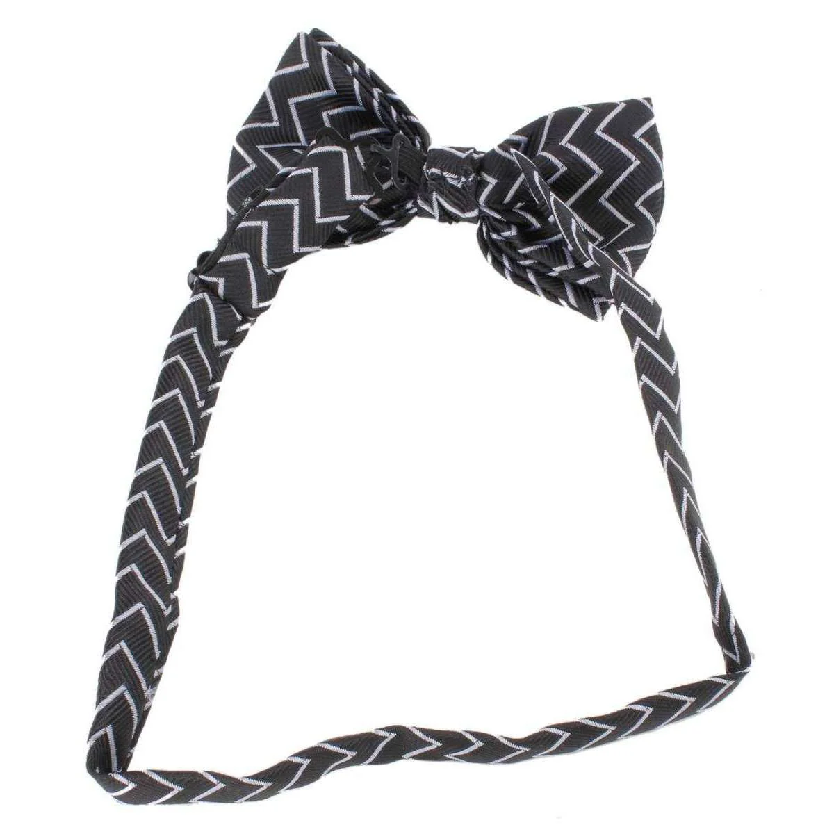 Knightsbridge Neckwear Bow Tie and Cummerbund Set - Black/Silver - Image 3