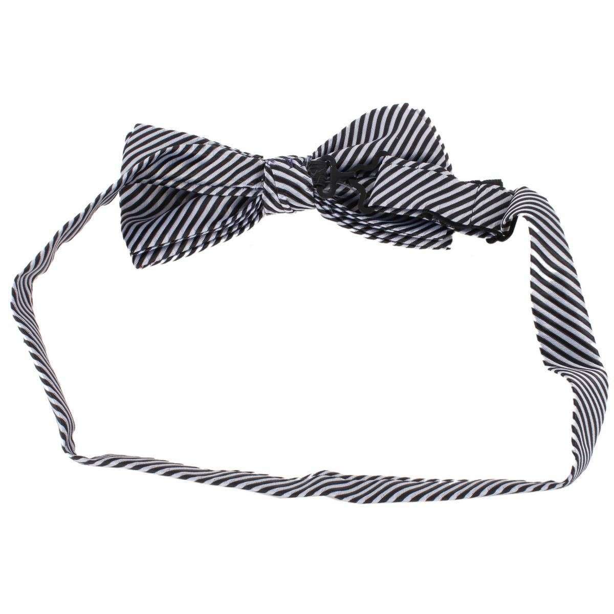 Knightsbridge Neckwear Bow Tie and Cummerbund Set - Black/Silver - Image 3