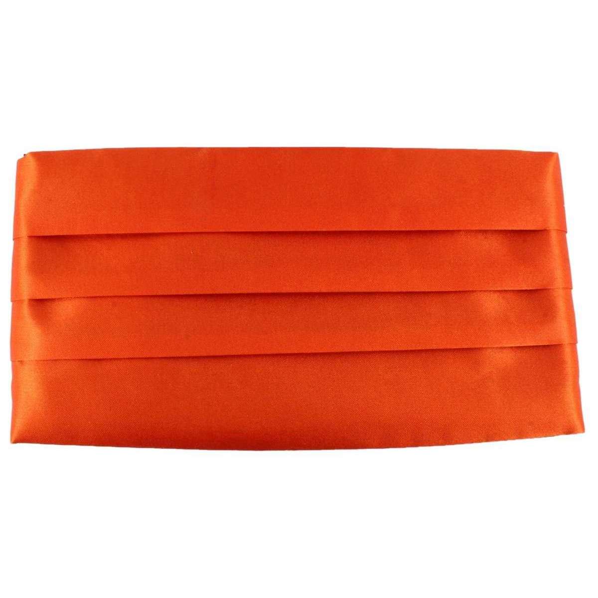 Knightsbridge Neckwear Bow Tie and Cummerbund Set - Orange - Image 4
