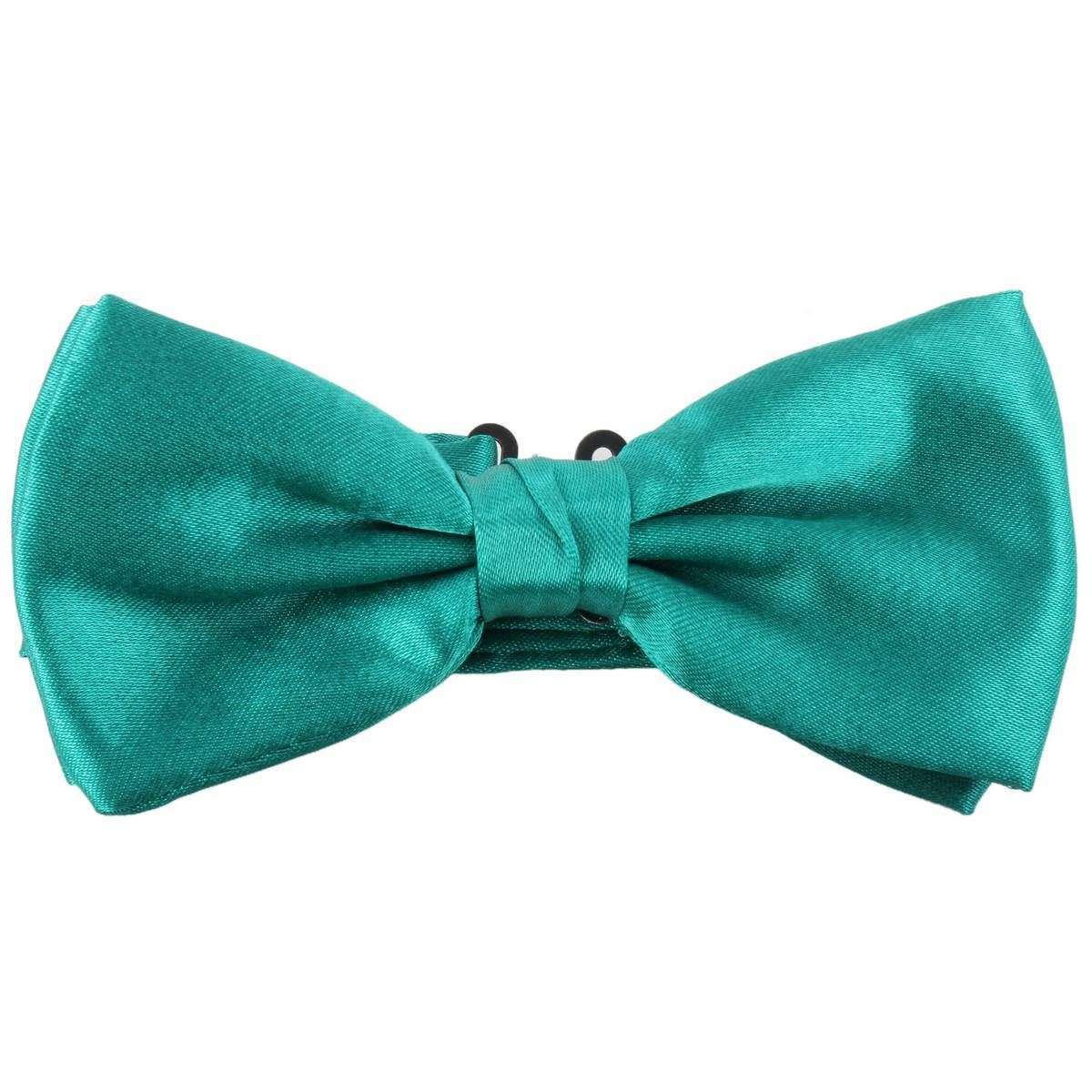 Knightsbridge Neckwear Bow Tie and Cummerbund Set - Teal - Image 2
