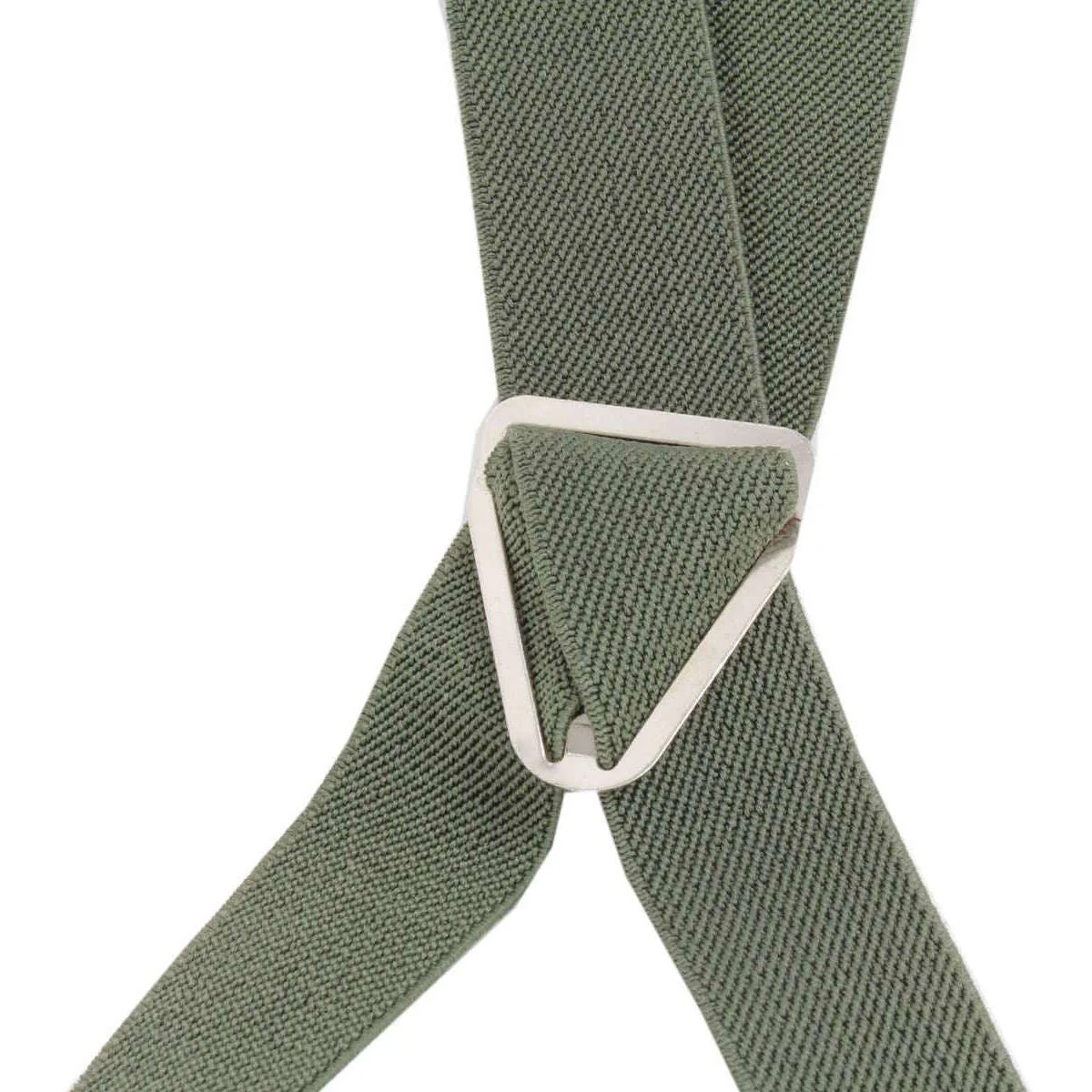 Knightsbridge Neckwear Clip on Braces - Olive - Image 2
