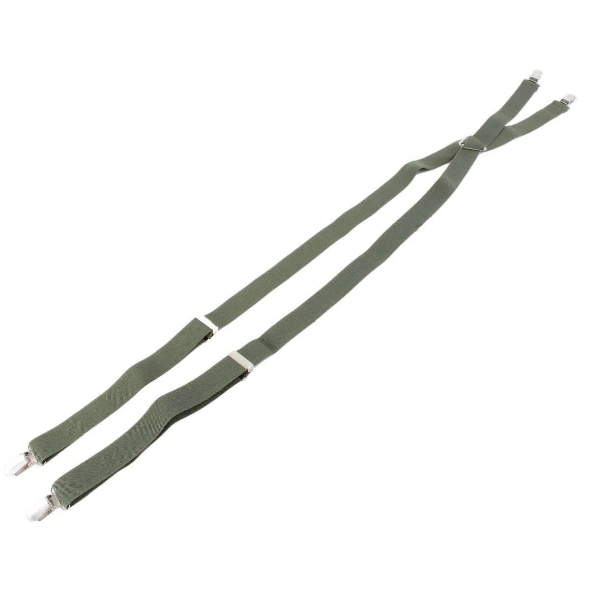 Knightsbridge Neckwear Clip on Braces - Olive - Image 3