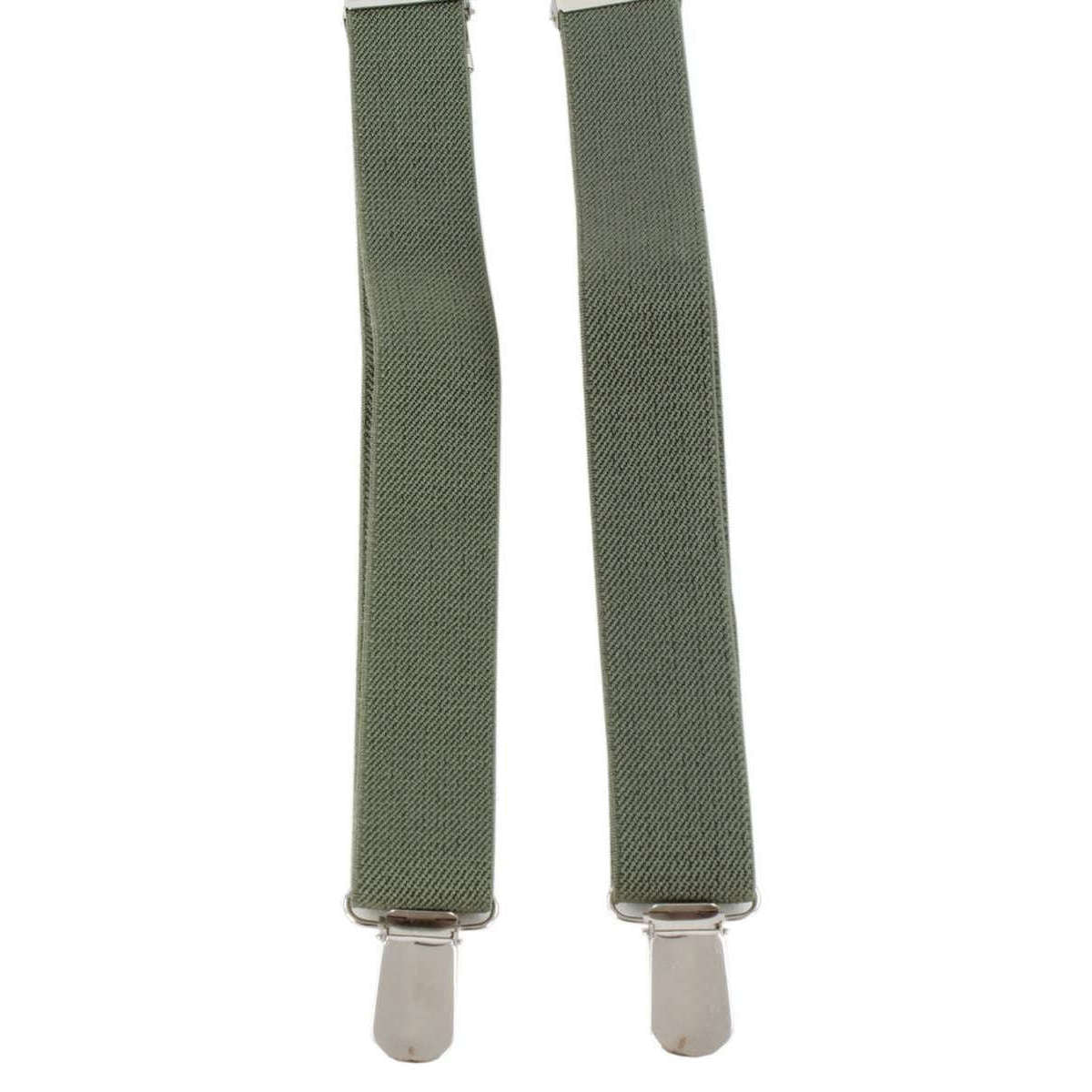Knightsbridge Neckwear Clip on Braces - Olive - Image 4