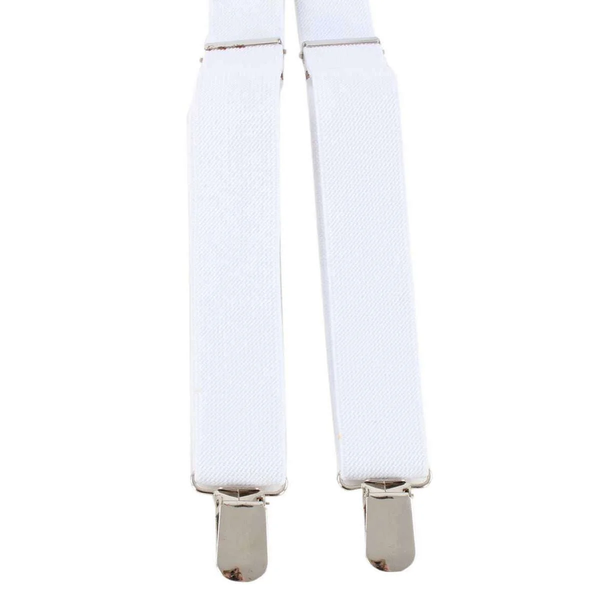 Knightsbridge Neckwear Clip on Braces - White - Image 4