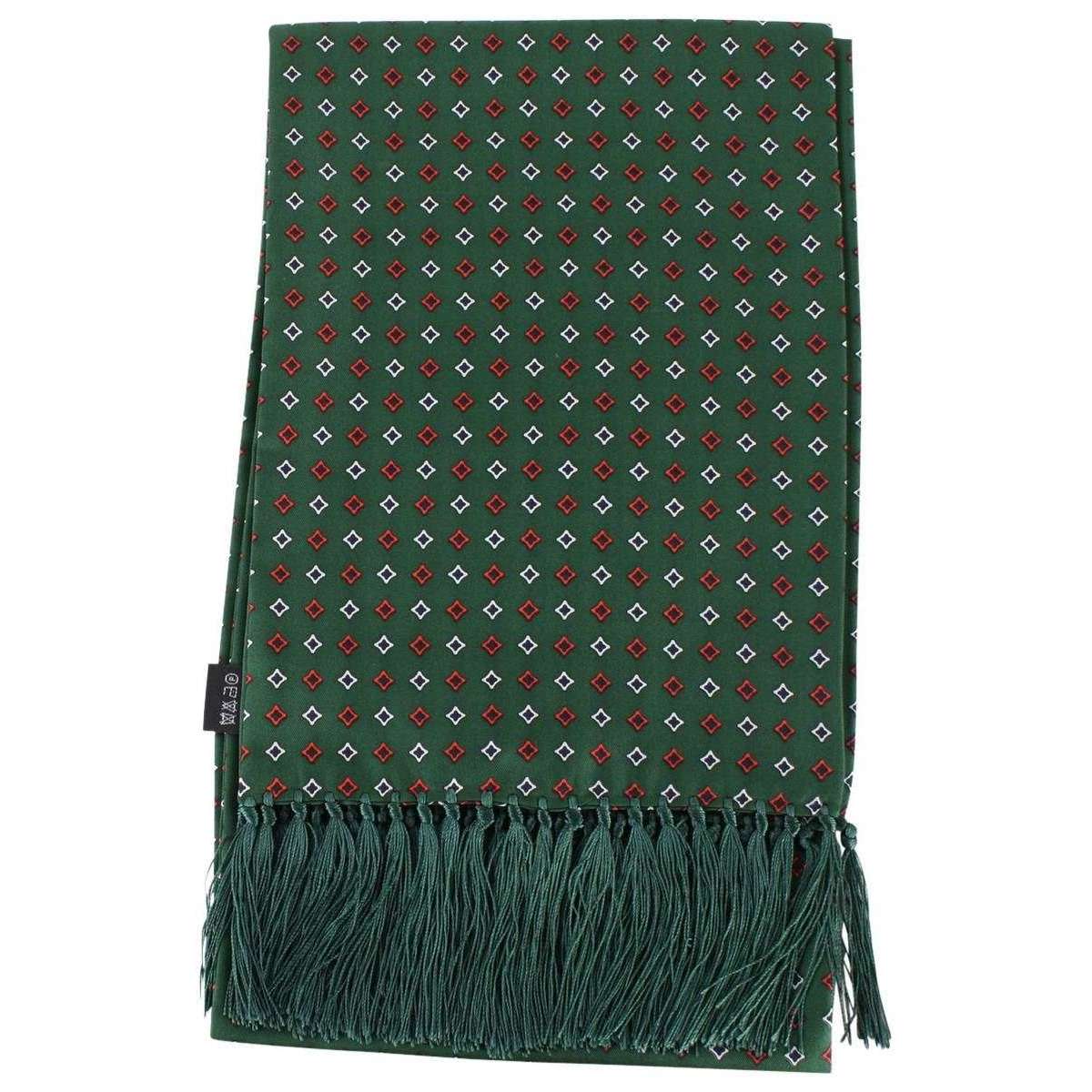 Knightsbridge Neckwear Diamond Aviator Silk Scarf - Green - Image 3