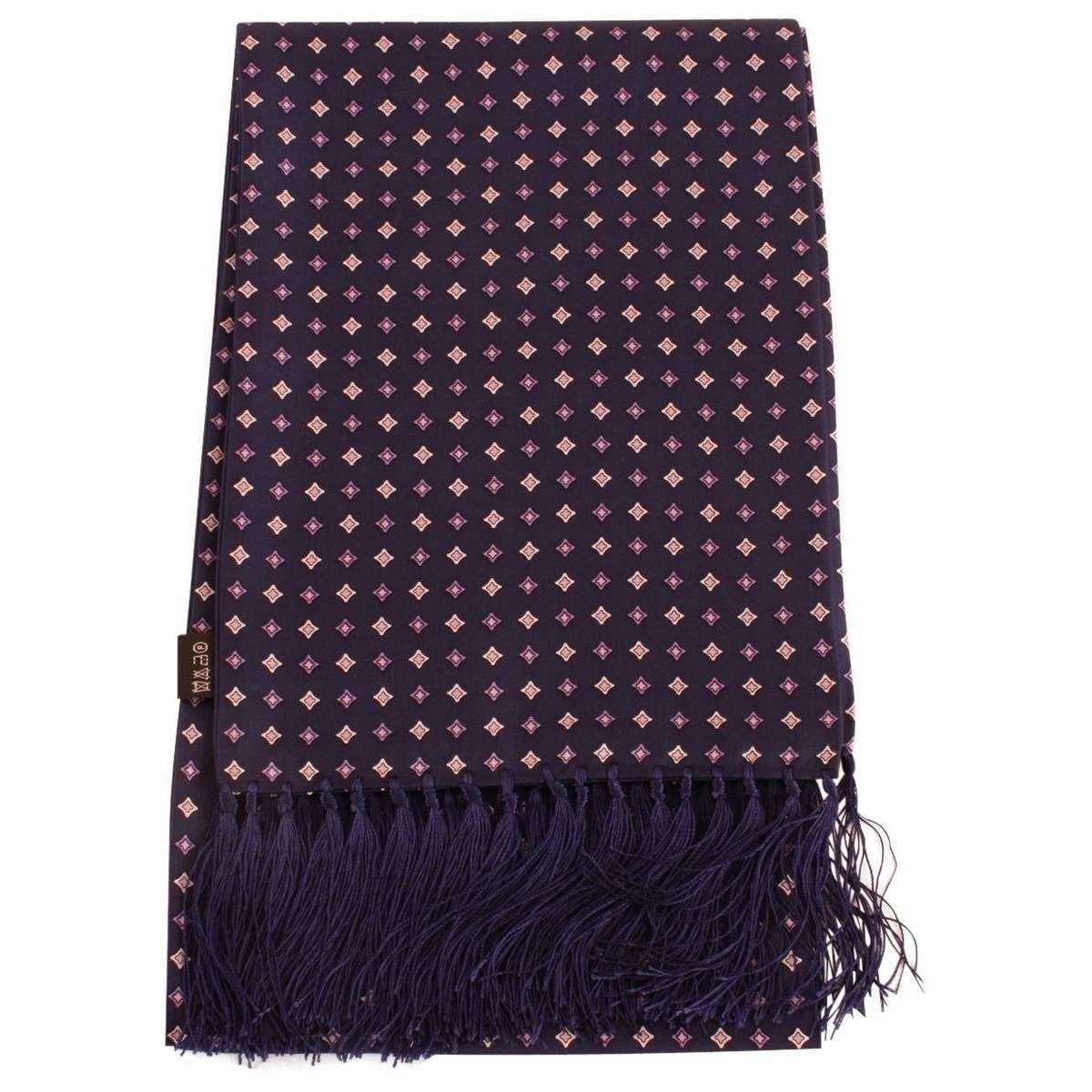 Knightsbridge Neckwear Diamond Aviator Silk Scarf - Navy - Image 3