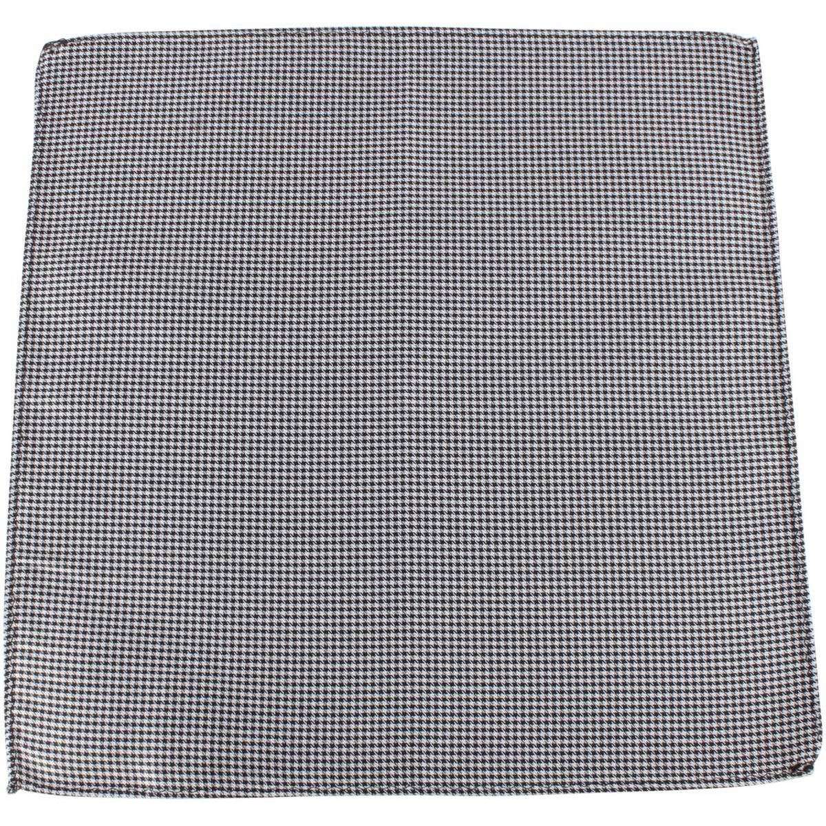 Knightsbridge Neckwear Dogstooth Silk Pocket Square - Black/White - Image 3