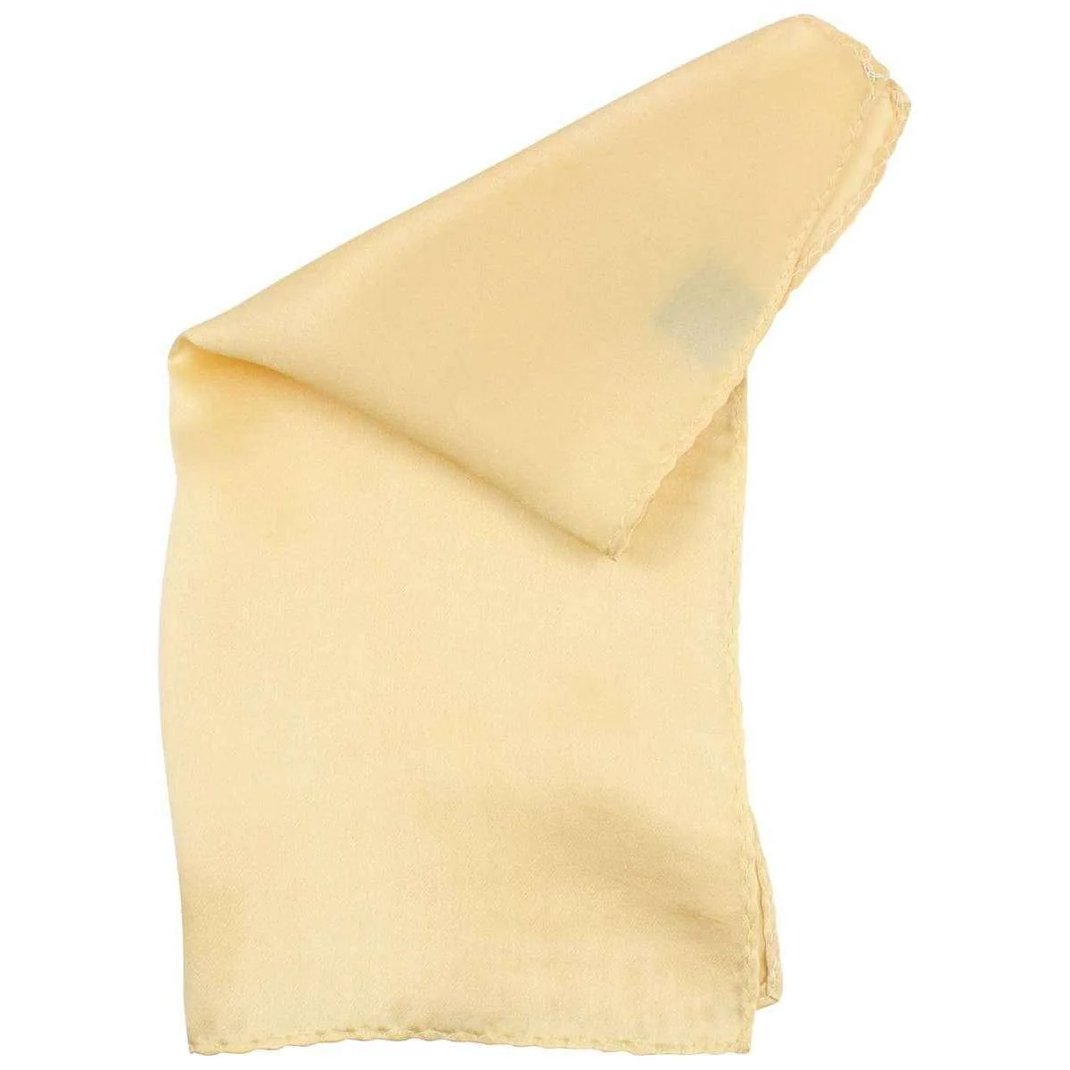 Knightsbridge Neckwear Fine Silk Pocket Square - Light Yellow - Image 2