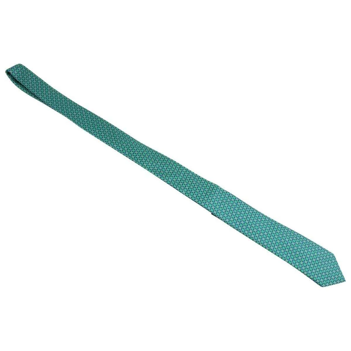 Knightsbridge Neckwear Geometric Tie - Green/Blue - Image 3