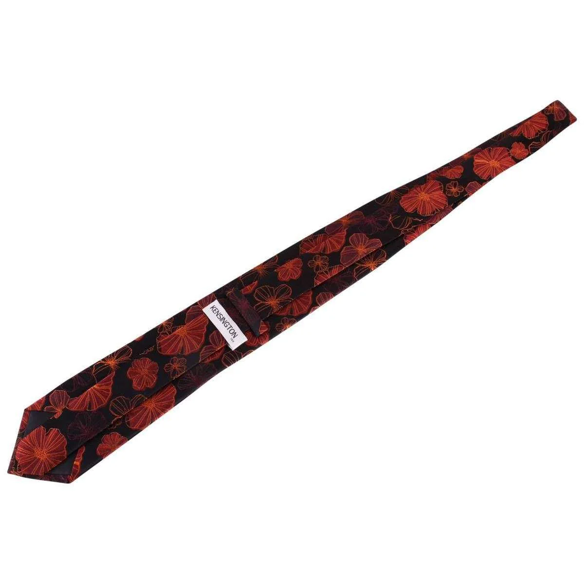 Knightsbridge Neckwear Kensington Floral Silk Tie - Black/Red - Image 5