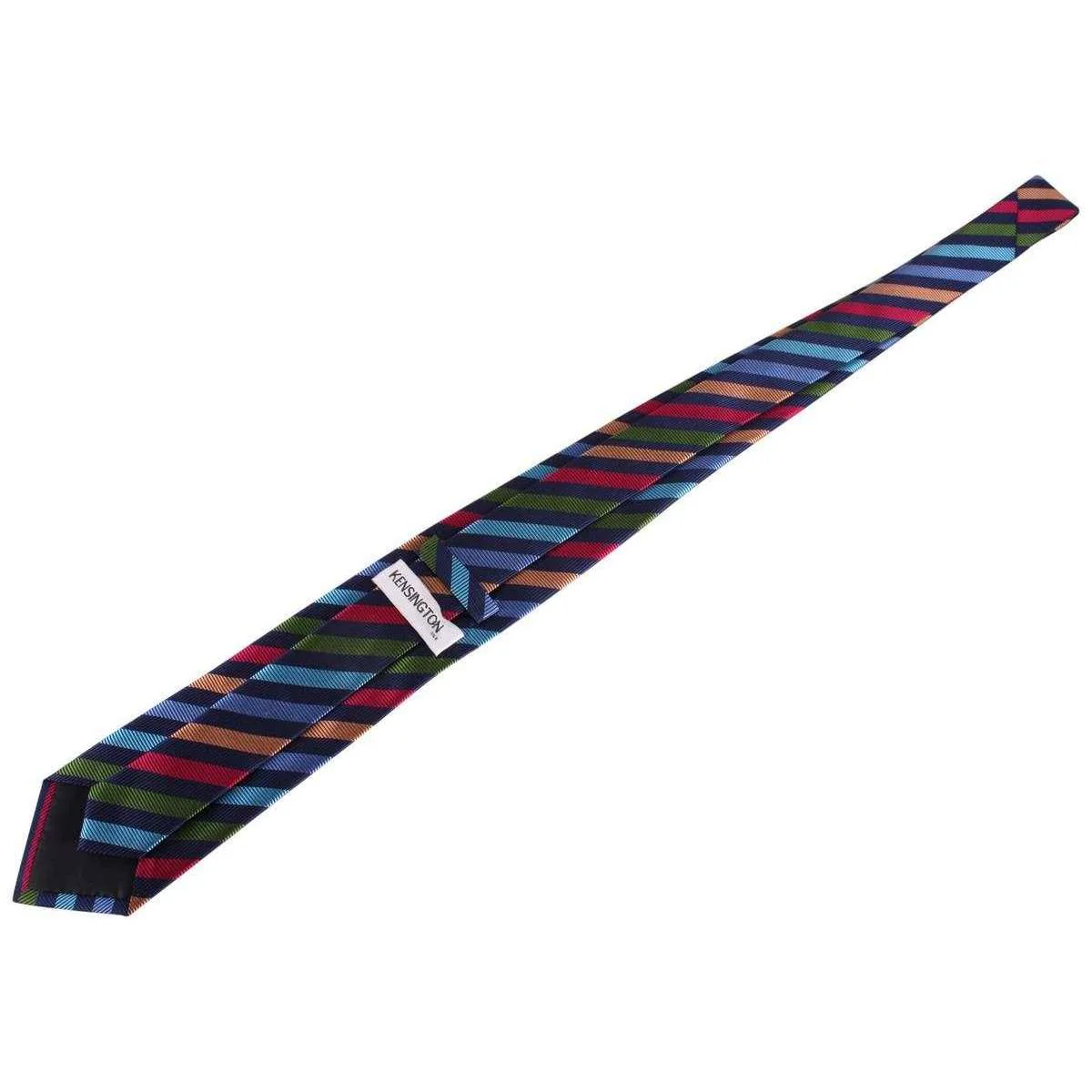 Knightsbridge Neckwear Kensington Striped Silk Tie - Multi-colour - Image 5