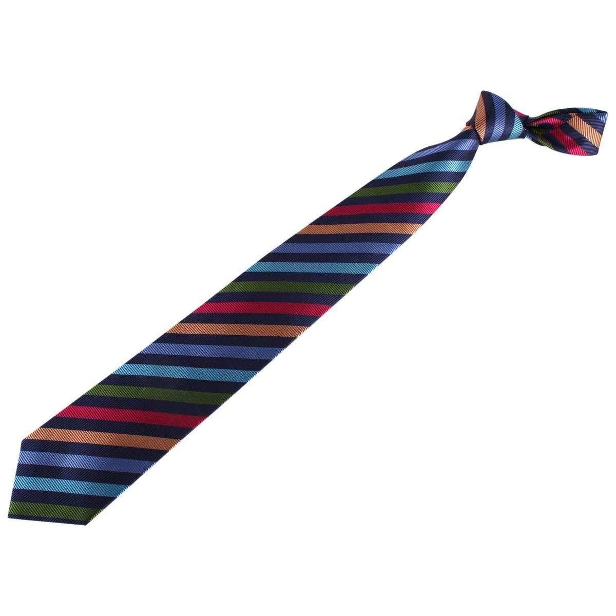 Knightsbridge Neckwear Kensington Striped Silk Tie - Multi-colour - Image 6