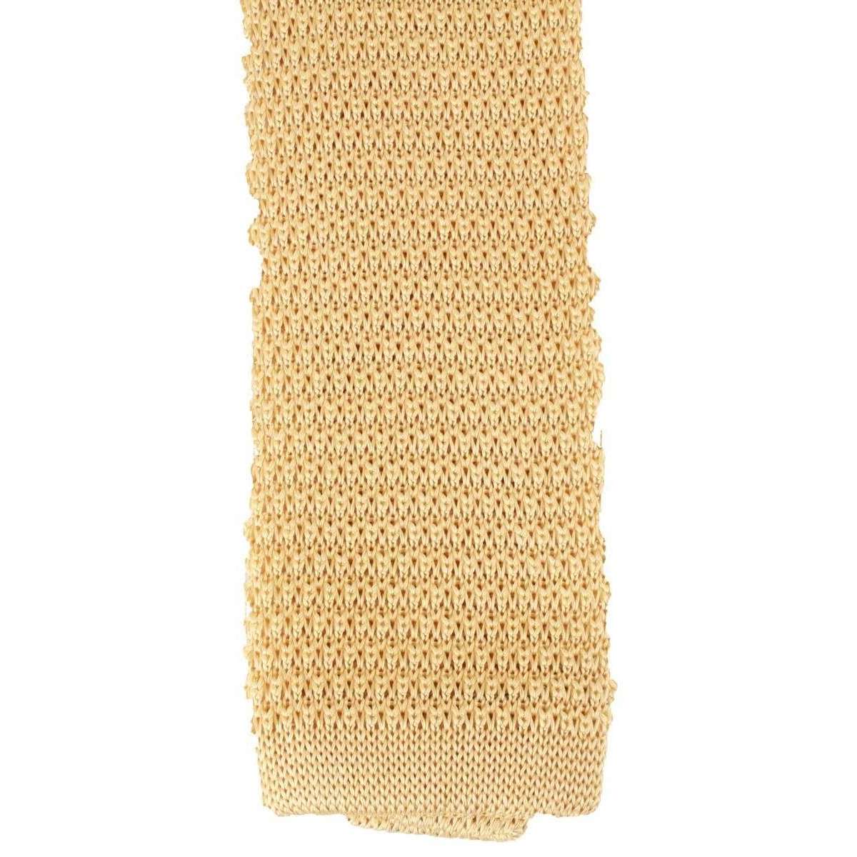 Knightsbridge Neckwear Knitted Tie - Cream - Image 3