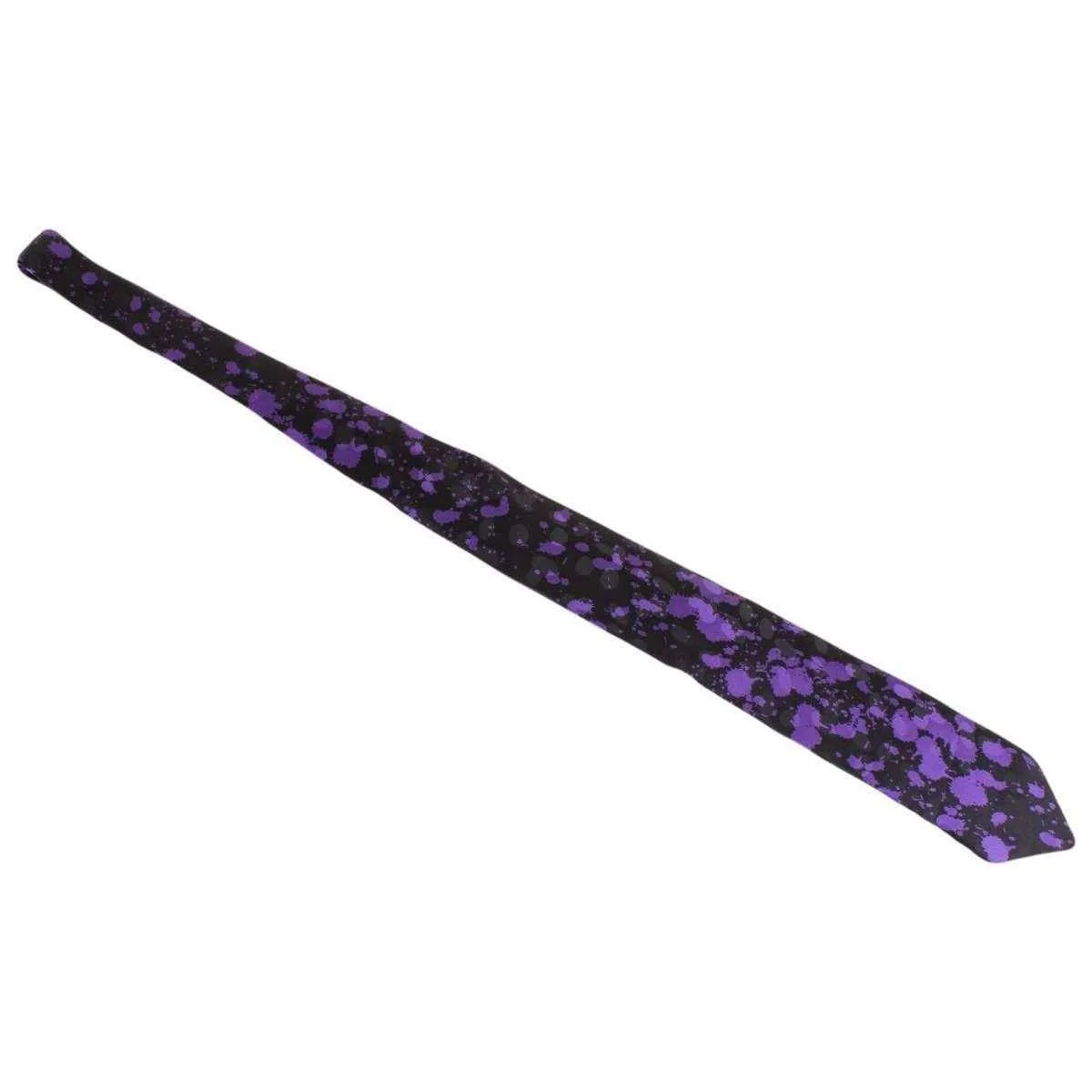 Knightsbridge Neckwear Paint Splash Tie - Black/Purple - Image 2
