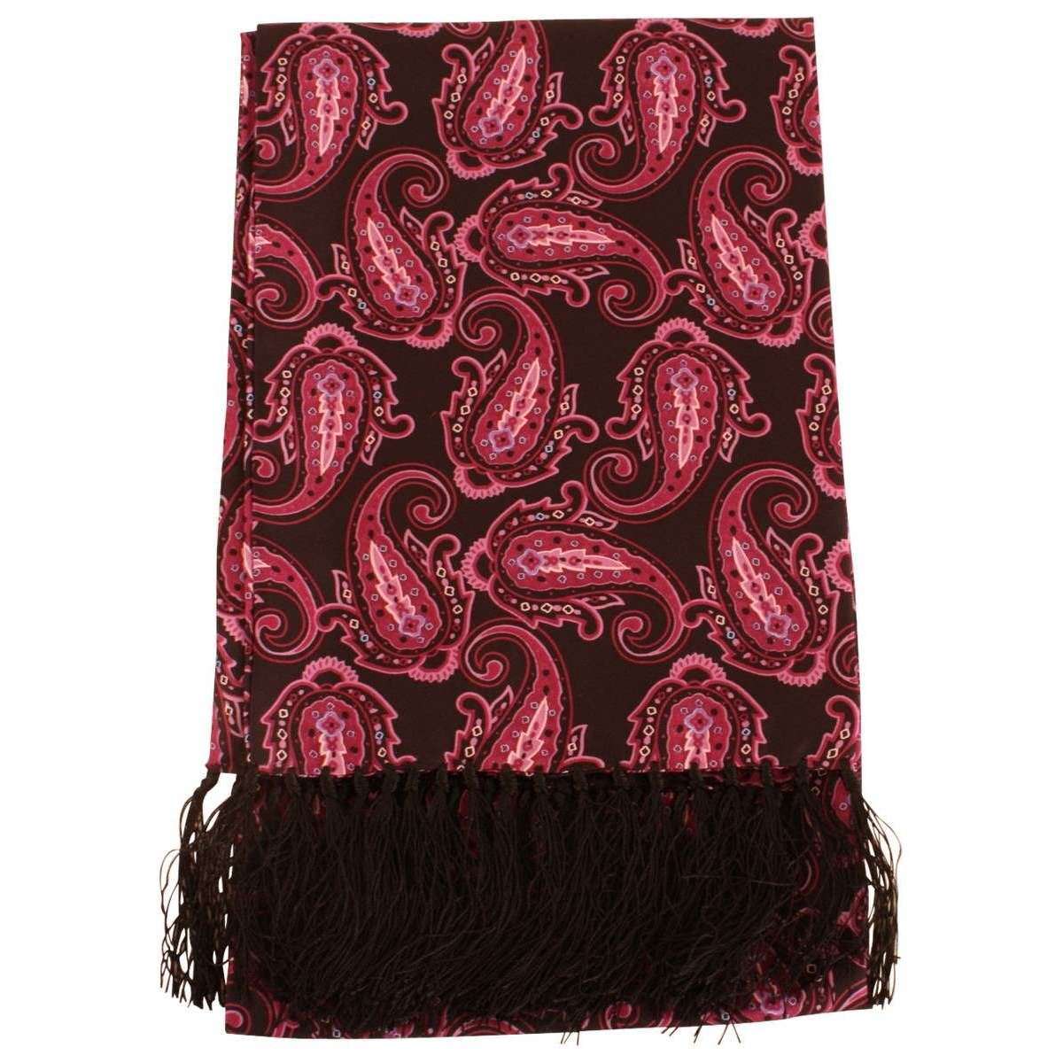 Knightsbridge Neckwear Paisley Aviator Silk Scarf - Purple - Image 3