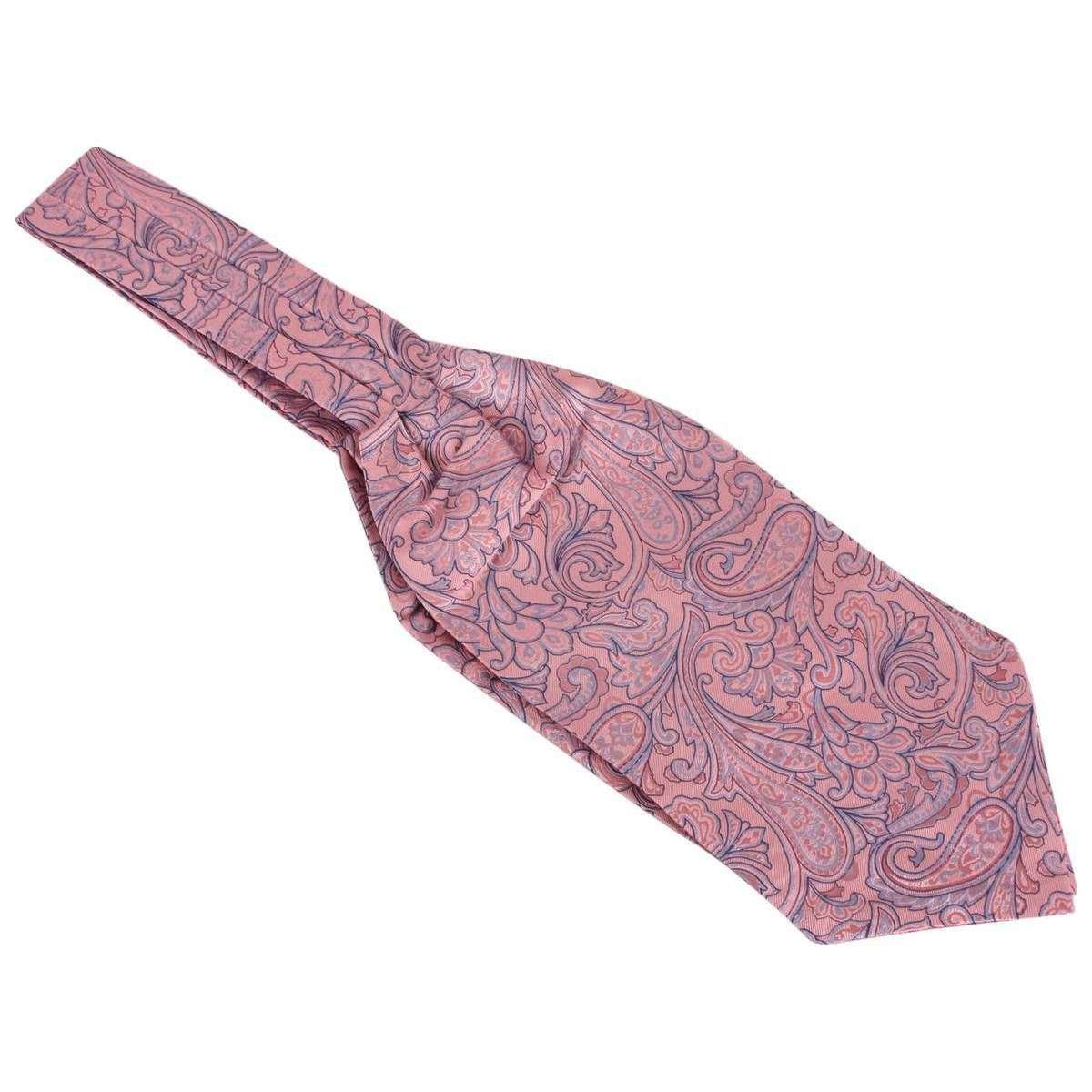 Knightsbridge Neckwear Paisley Silk Cravat - Pink - Image 4