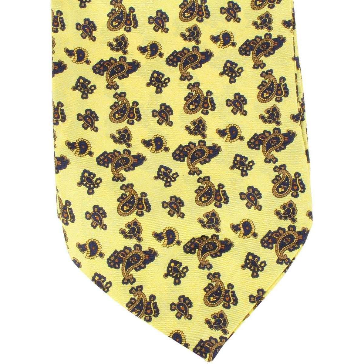 Knightsbridge Neckwear Paisley Silk Cravat - Yellow - Image 2