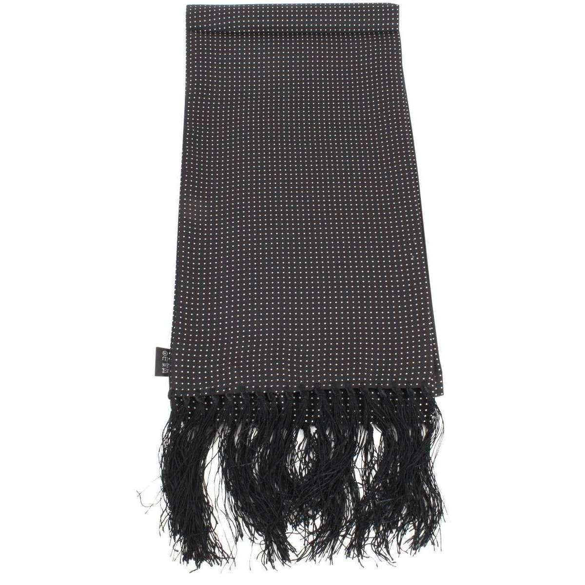 Knightsbridge Neckwear Pin Dot Silk Scarf - Black - Image 3