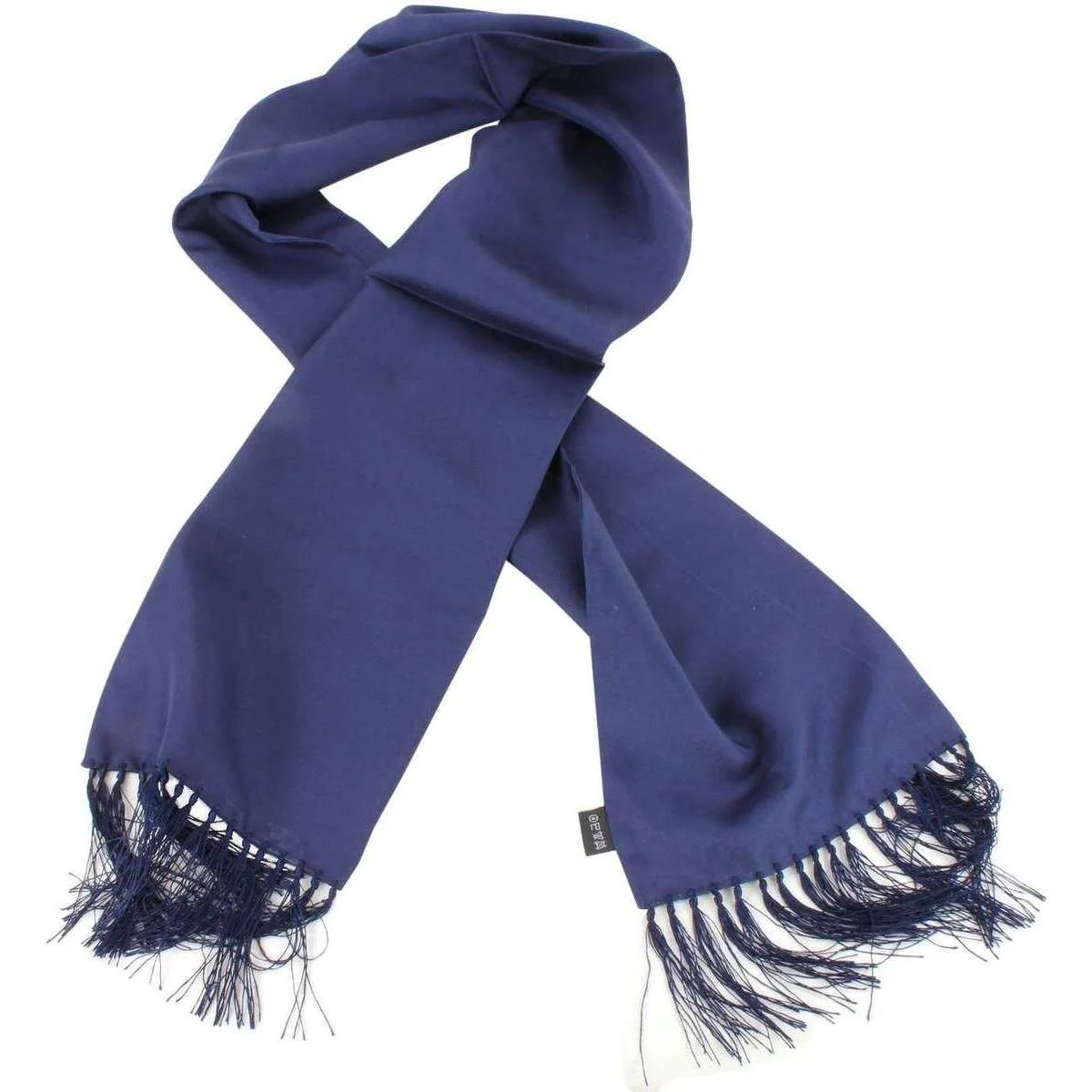 Knightsbridge Neckwear Plain Silk Scarf - Navy - Image 2