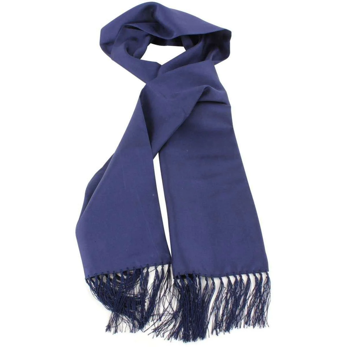 Knightsbridge Neckwear Plain Silk Scarf - Navy - Image 4