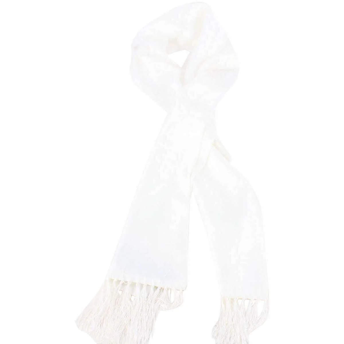 Knightsbridge Neckwear Plain Silk Scarf - White - Image 4
