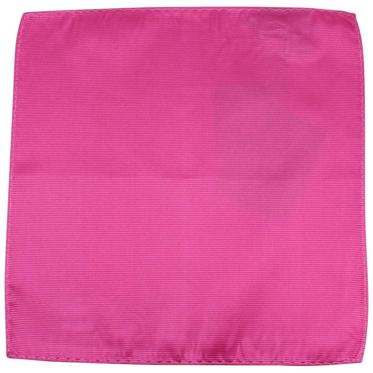 Knightsbridge Neckwear Ribbed Silk Pocket Square - Fuchsia - Image 3