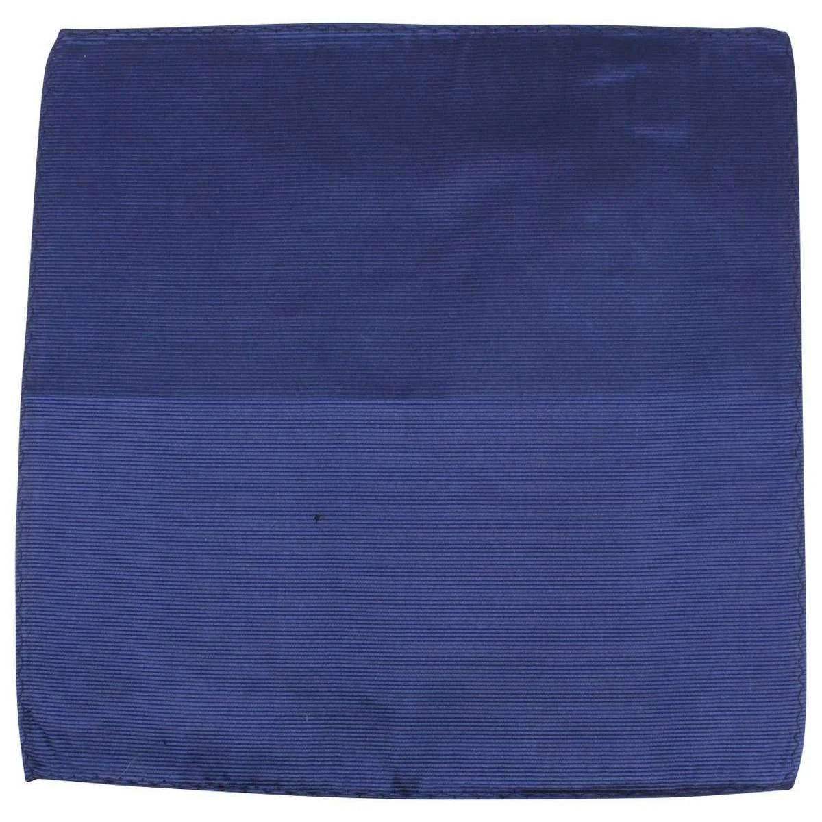 Knightsbridge Neckwear Ribbed Silk Pocket Square - Navy - Image 3