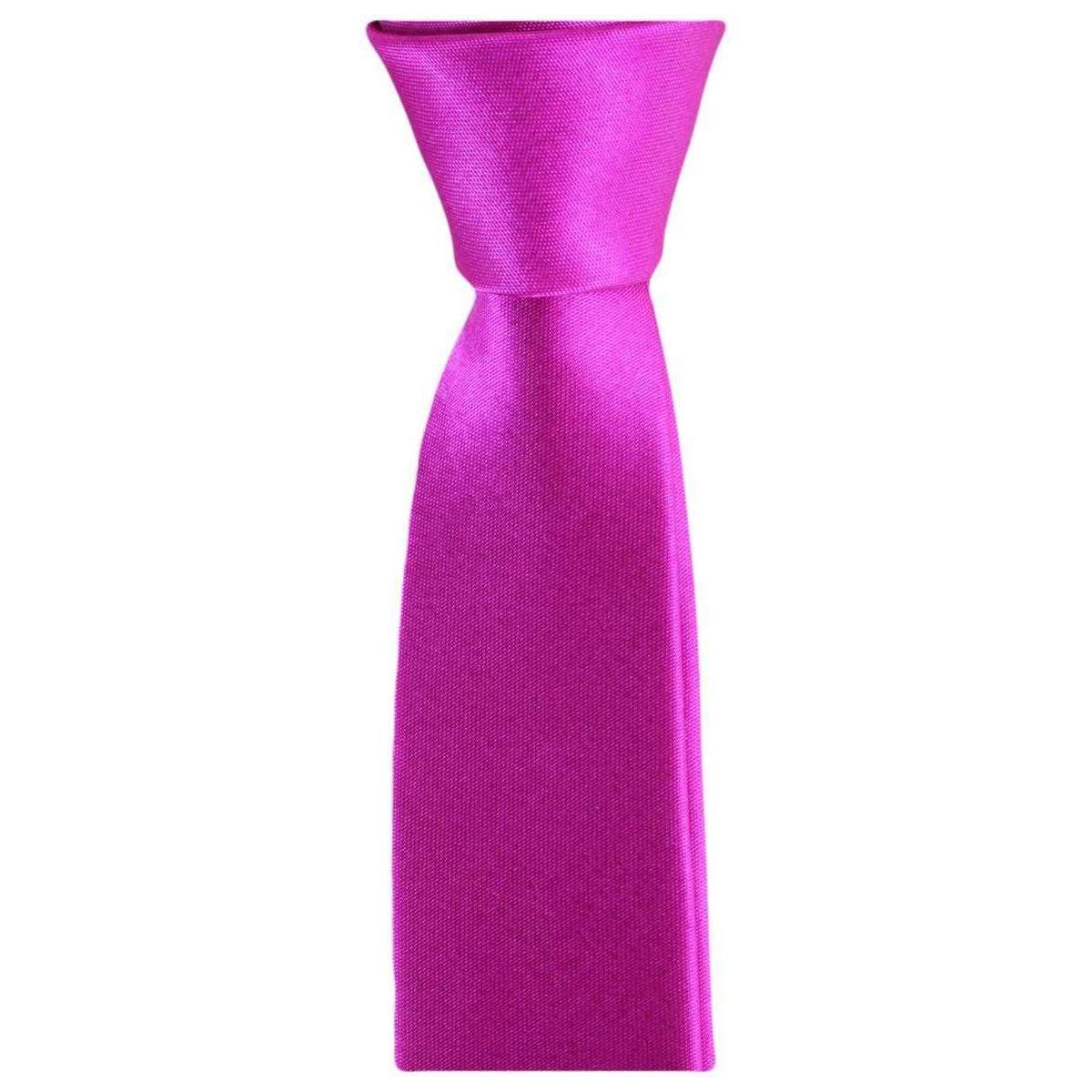 Knightsbridge Neckwear Skinny Polyester Tie - Hot Pink - Image 2