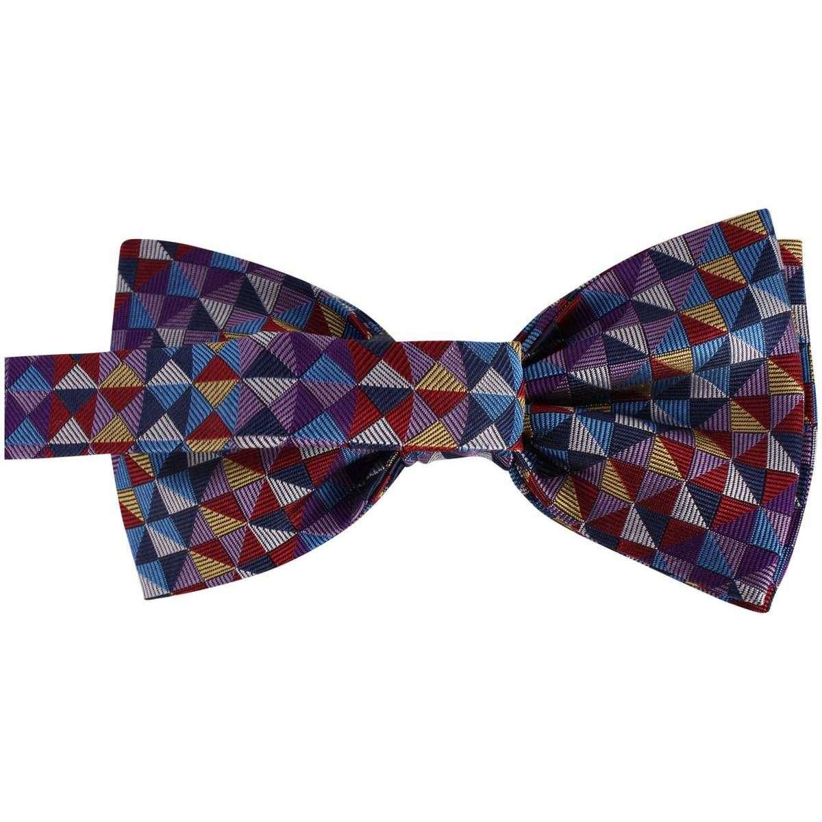 Knightsbridge Neckwear Squares Silk Bow Tie - Multi-colour - Image 2