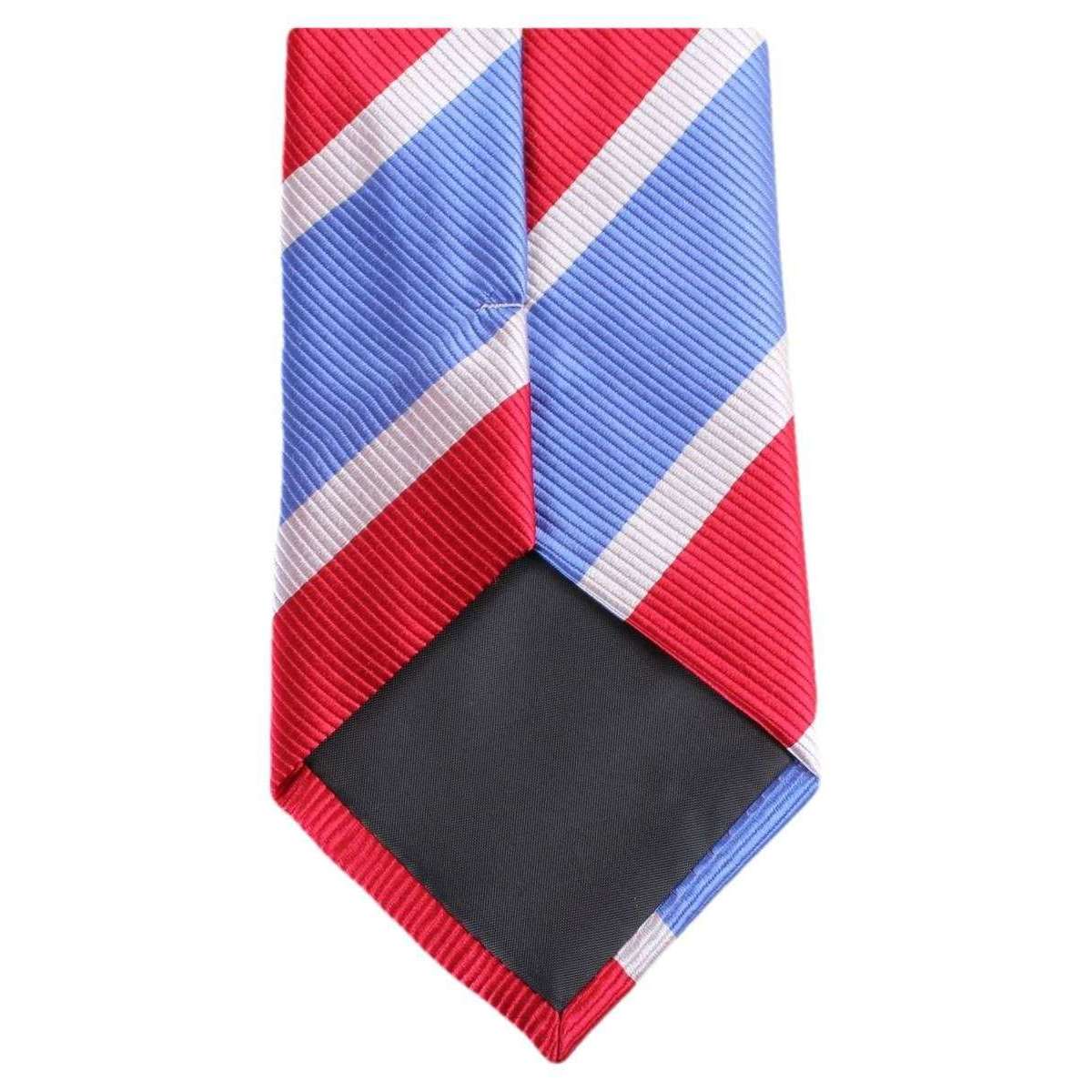 Knightsbridge Neckwear Striped Tie - Blue/Red/White - Image 4