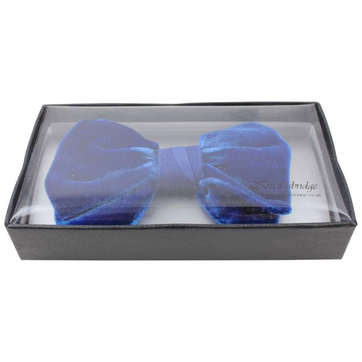 Knightsbridge Neckwear Velvet Bow Tie - Royal Blue - Image 3