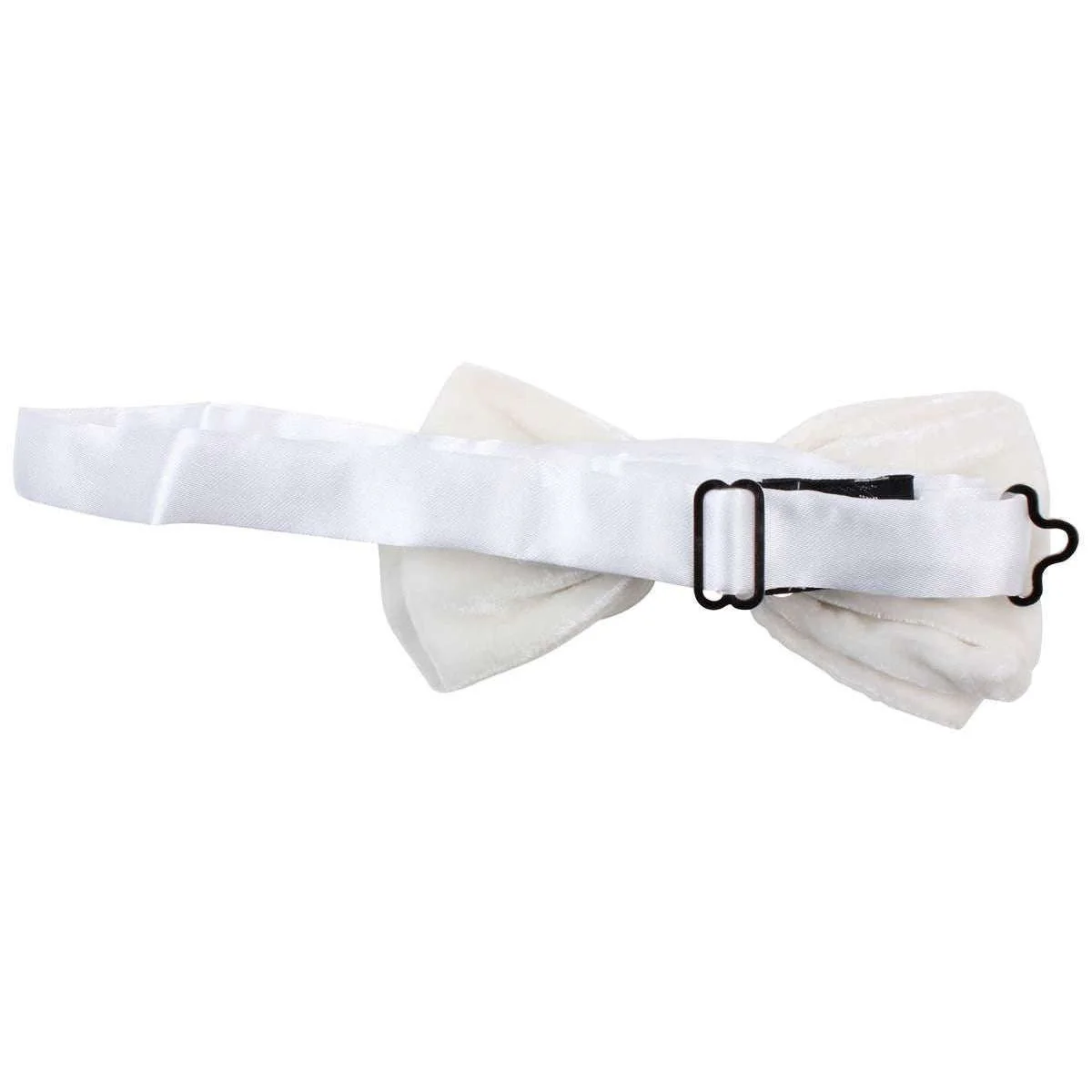 Knightsbridge Neckwear Velvet Bow Tie - White - Image 2
