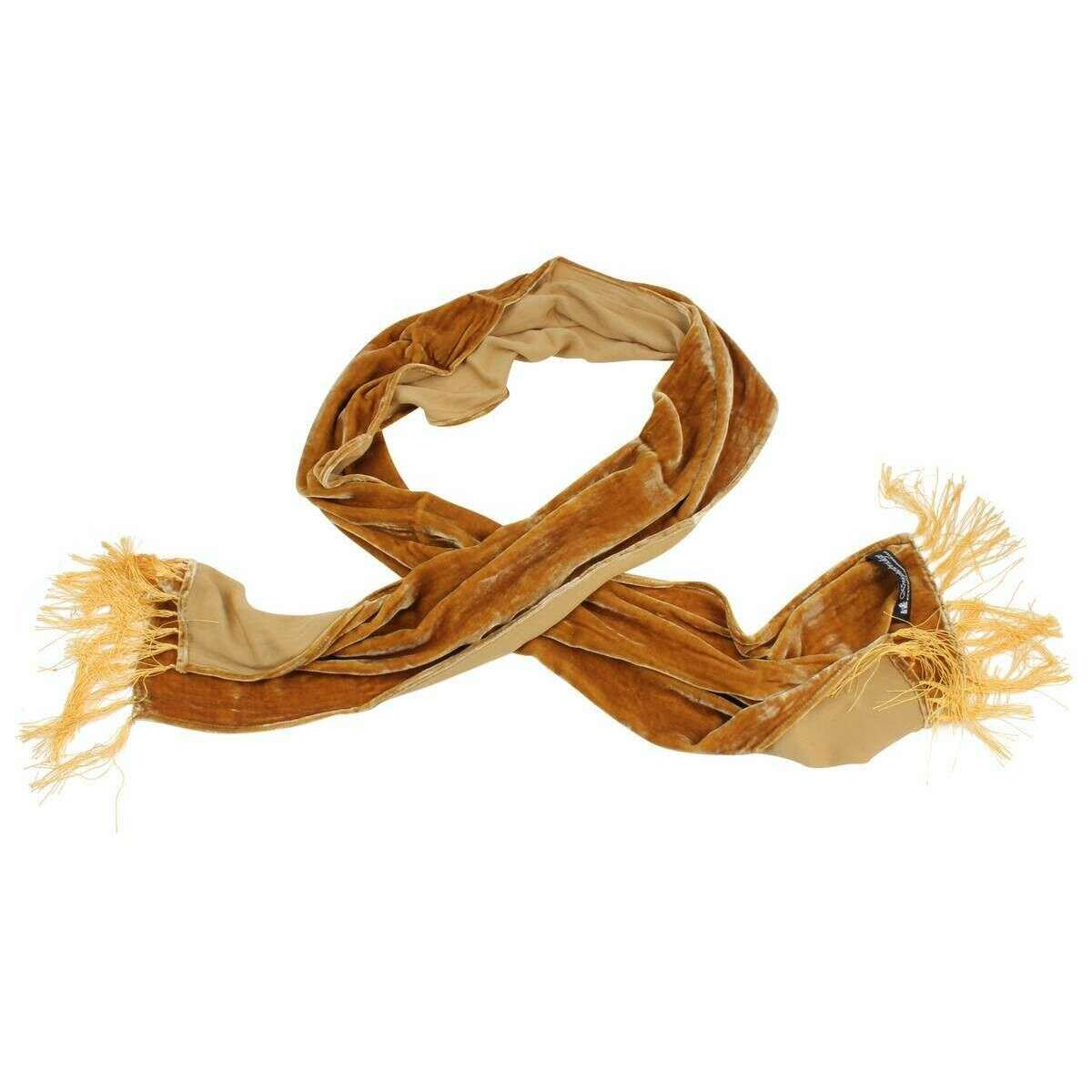 Knightsbridge Neckwear Velvet Scarf - Gold - Image 2