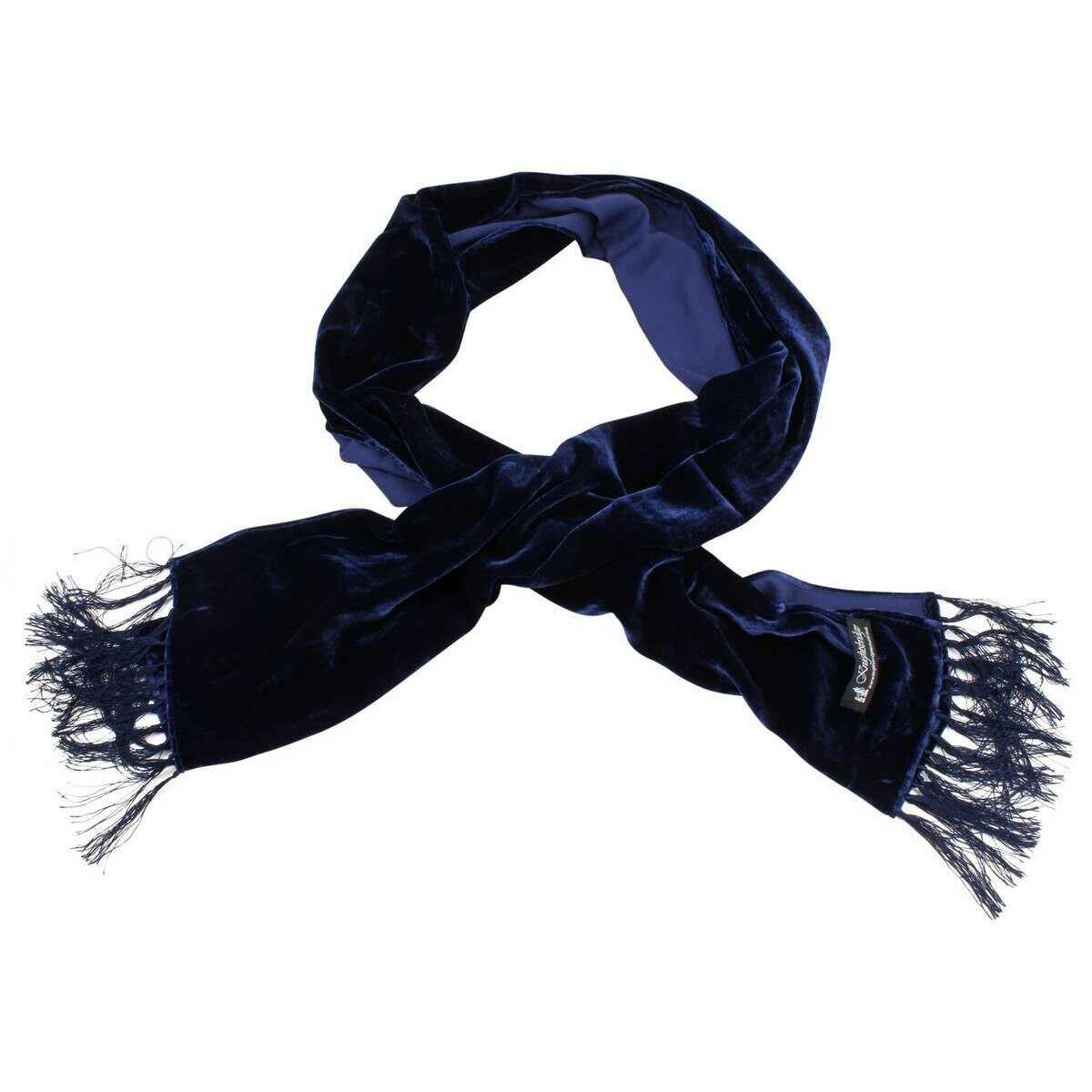 Knightsbridge Neckwear Velvet Scarf - Navy - Image 2