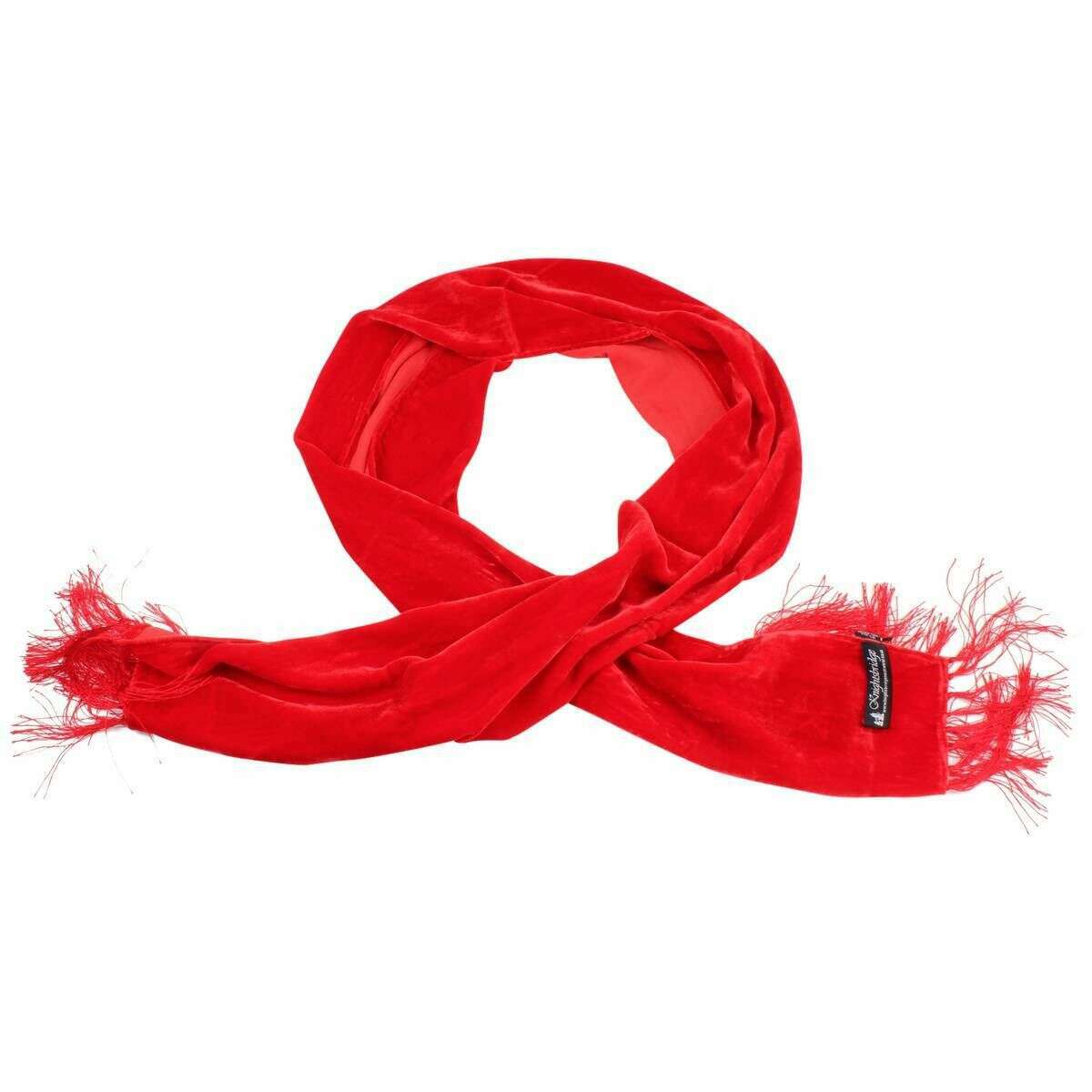 Knightsbridge Neckwear Velvet Scarf - Red - Image 2