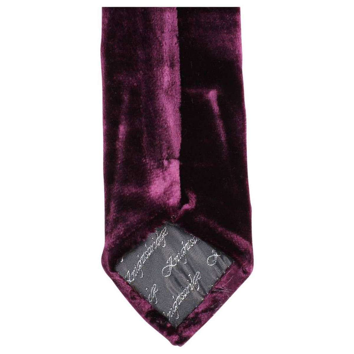 Knightsbridge Neckwear Velvet Tie - Purple - Image 4