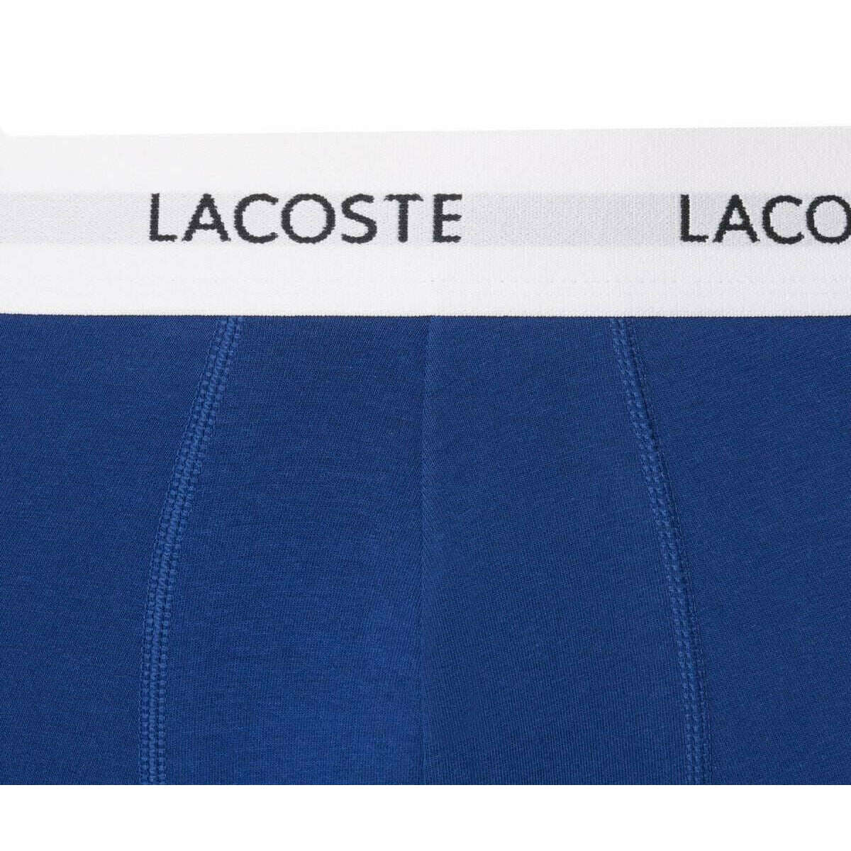 Lacoste 3 Pack Cotton Stretch Trunks - Methylene Navy/Argentine Blue - Image 5