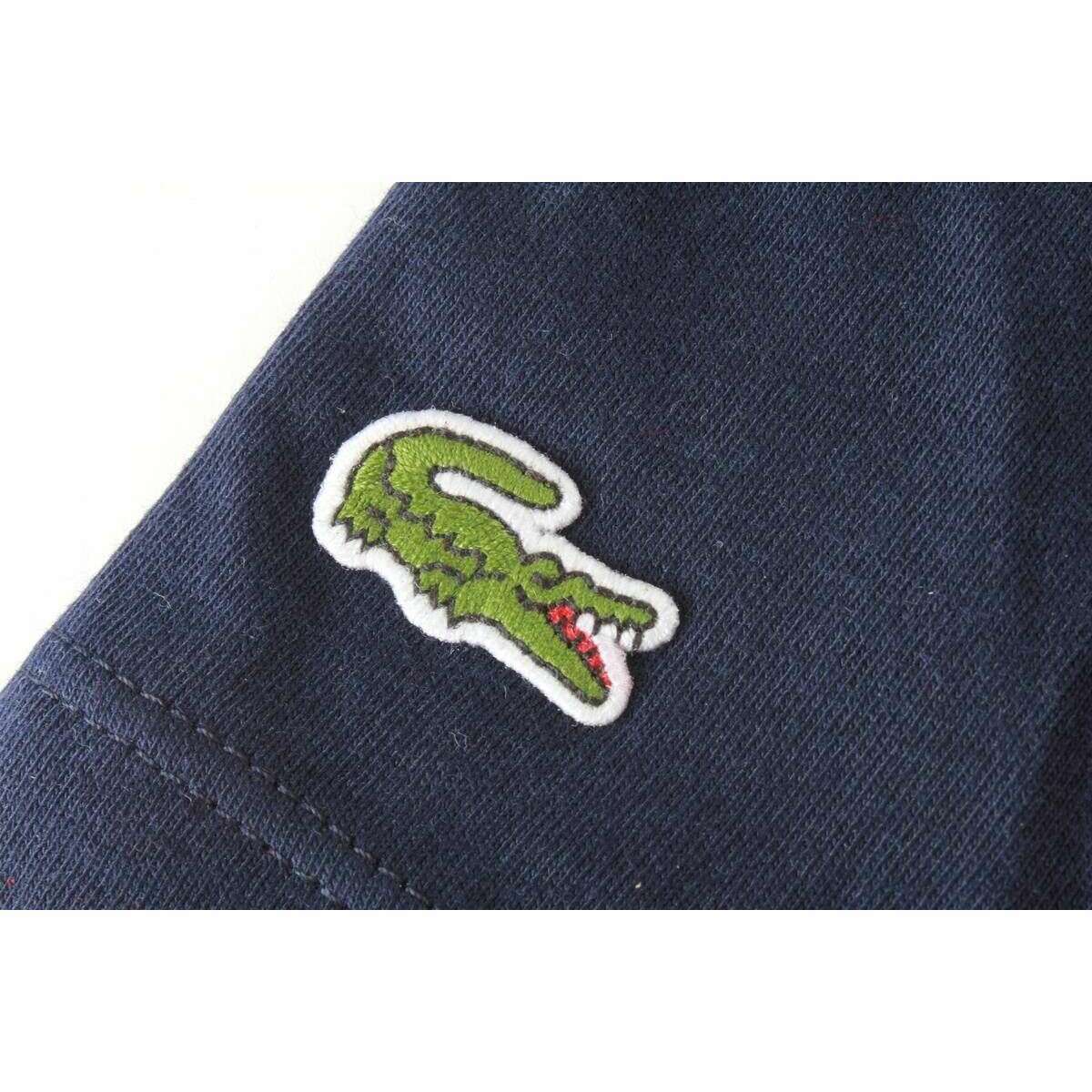Lacoste Crew Neck Slim Fit Cotton 3 Pack T-Shirts - Navy/Red/Silver Chine Grey - Image 6