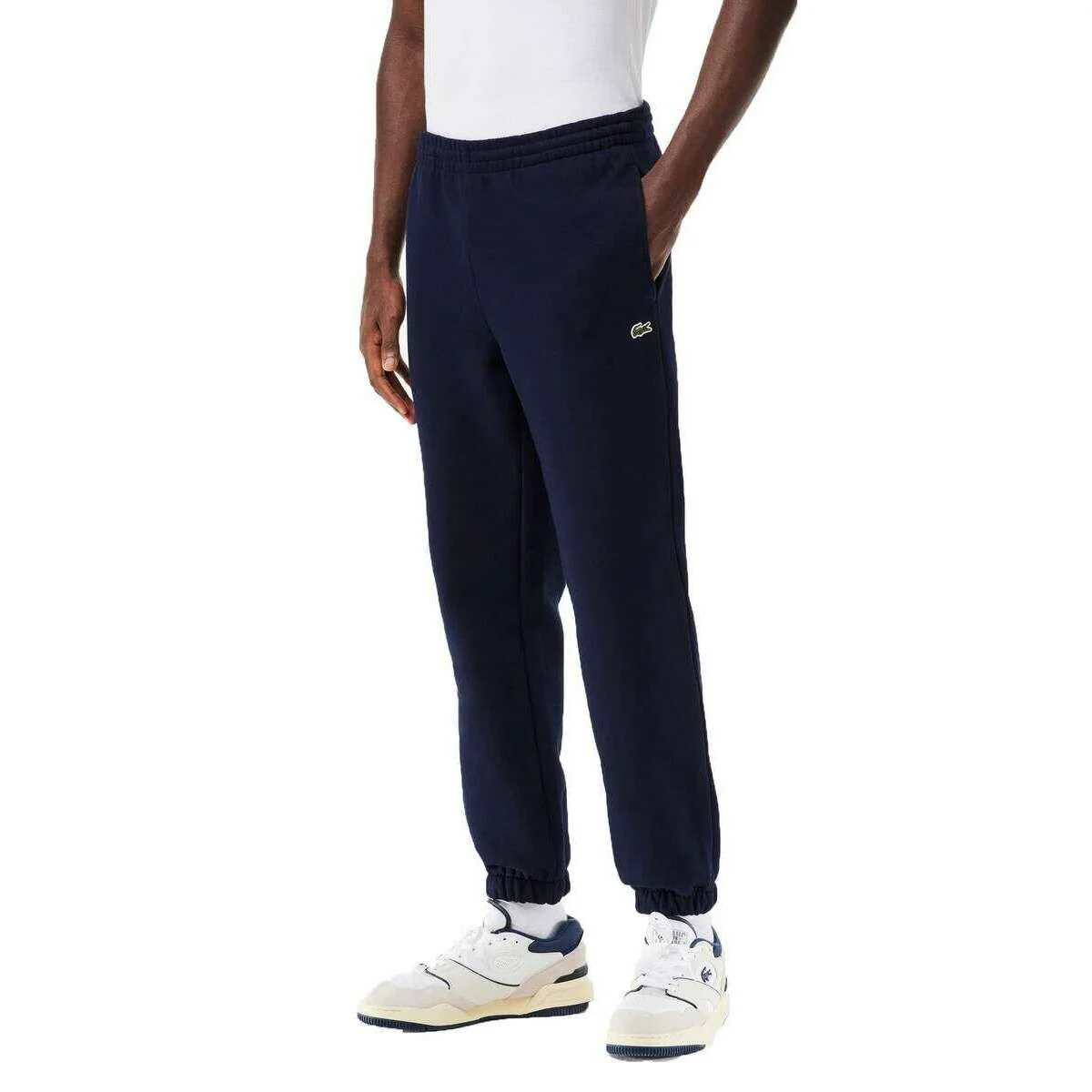 Lacoste Organic Cotton Fleece Joggers - Navy - Image 4