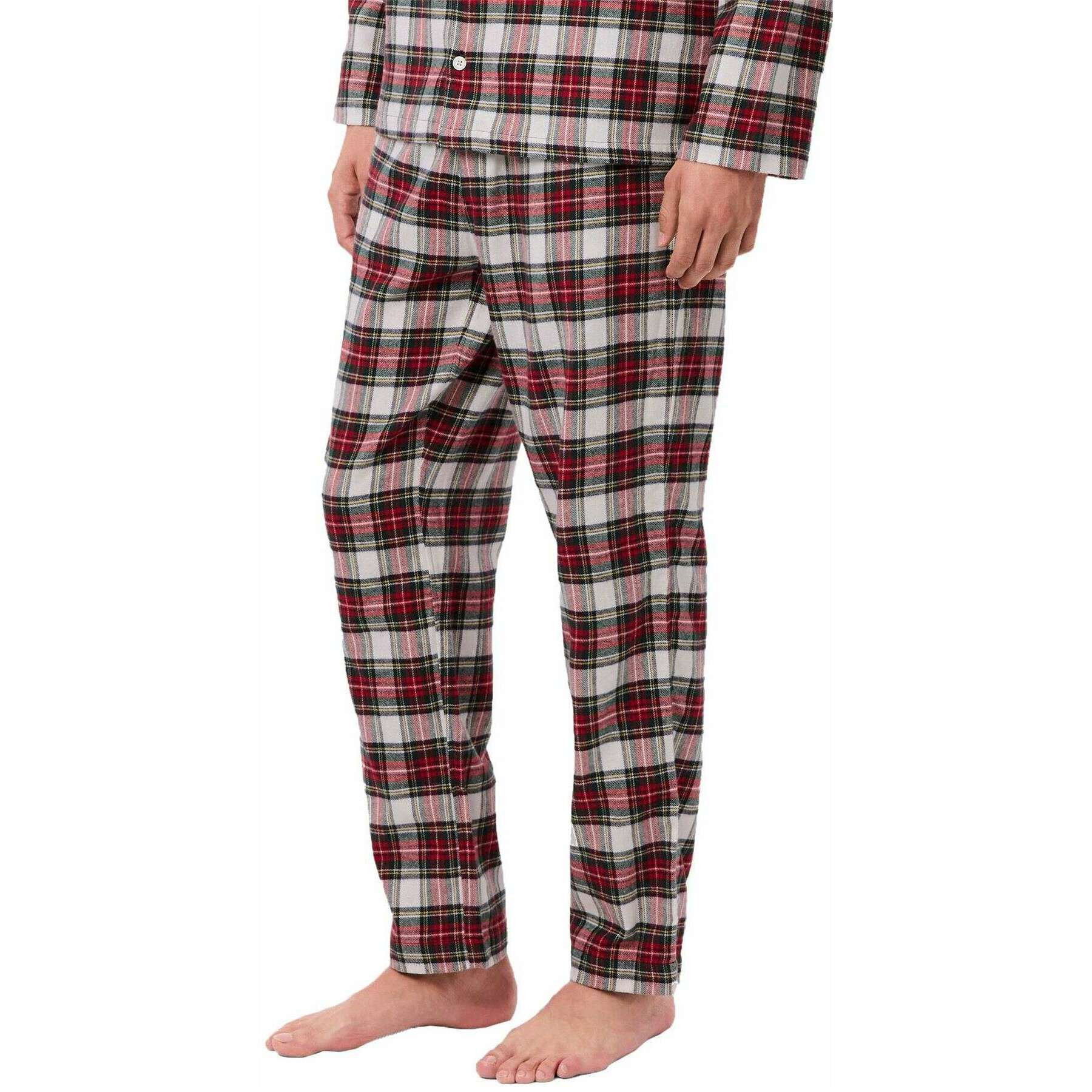 Lacoste Plaid Poplin Pyjama Set - Ladybird Red/White/Green - Image 5