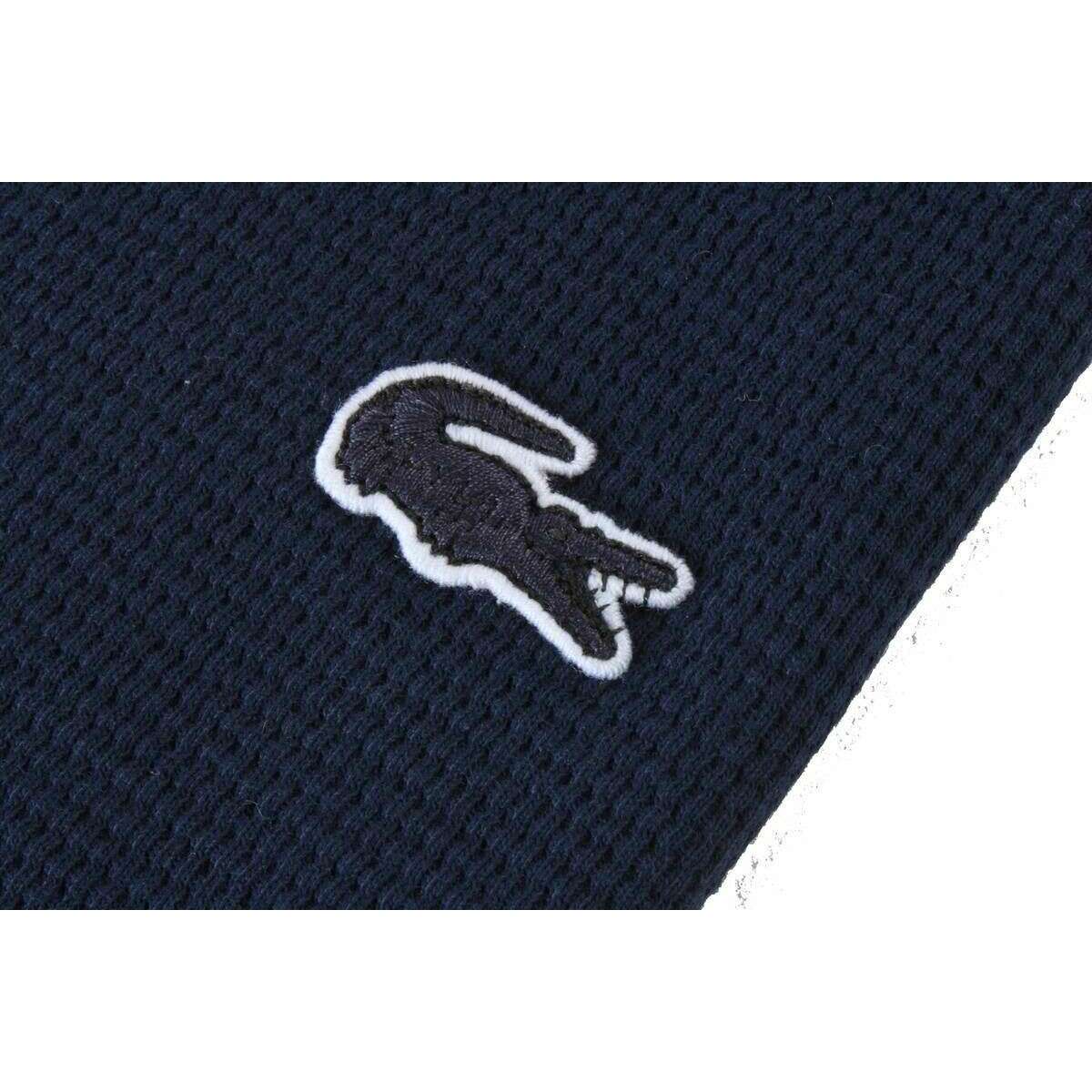 Lacoste Waffle Loungewear T-Shirt - Navy - Image 3