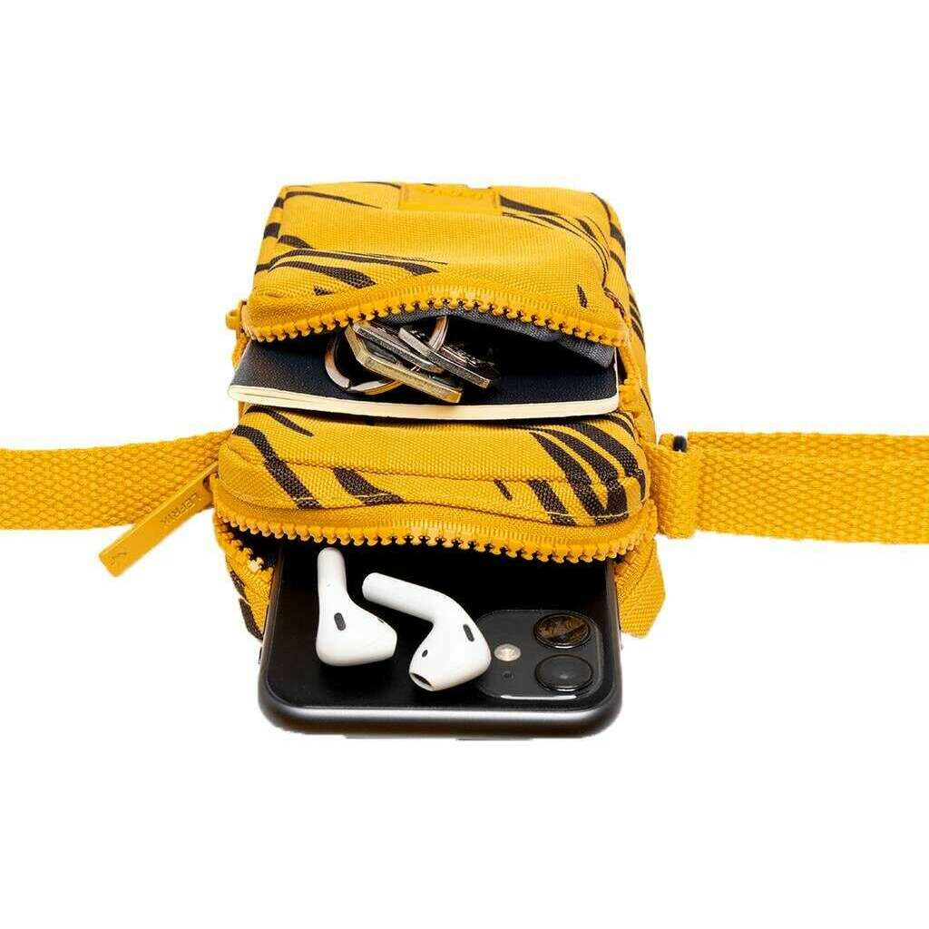 Lefrik Amsterdam Printed Tiger Shoulder Bag - Yellow/Black - Image 3