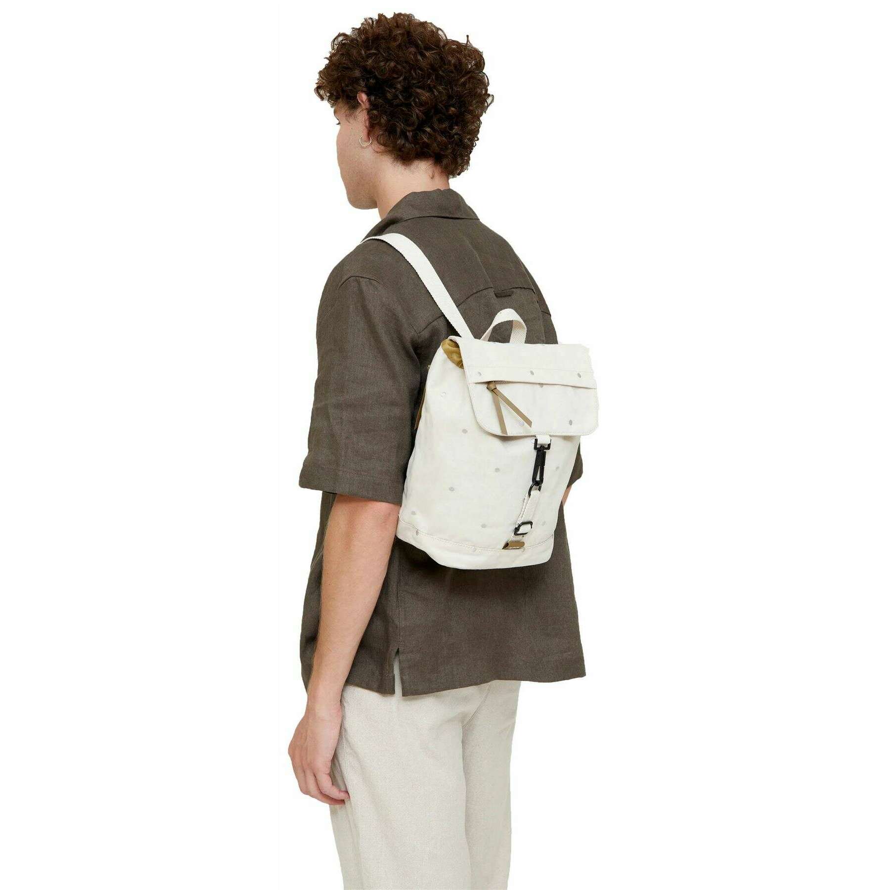 Lefrik Arles Kaut Backpack - Ecru Dots Cream - Image 3