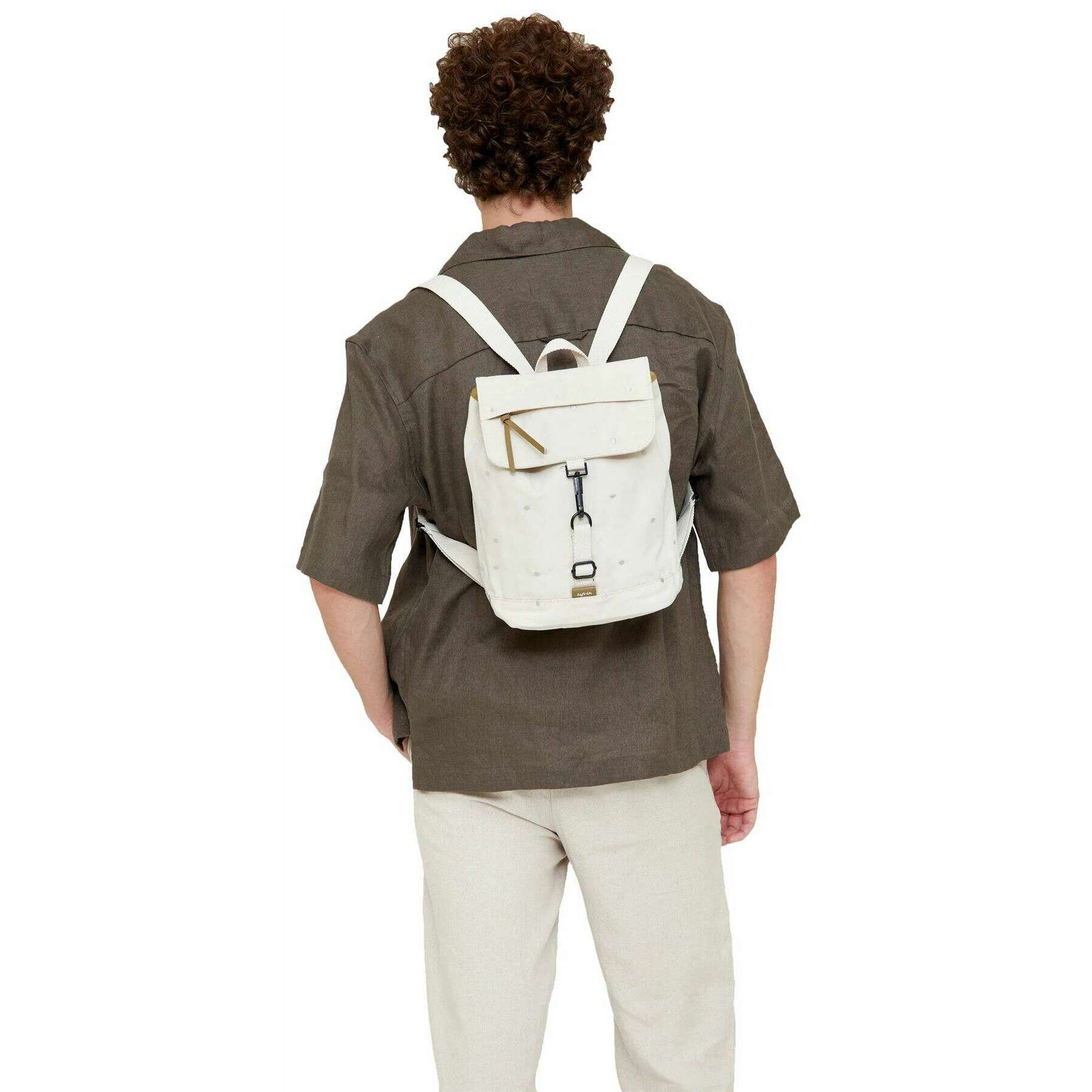Lefrik Arles Kaut Mini Backpack - Ecru Dots Cream - Image 2