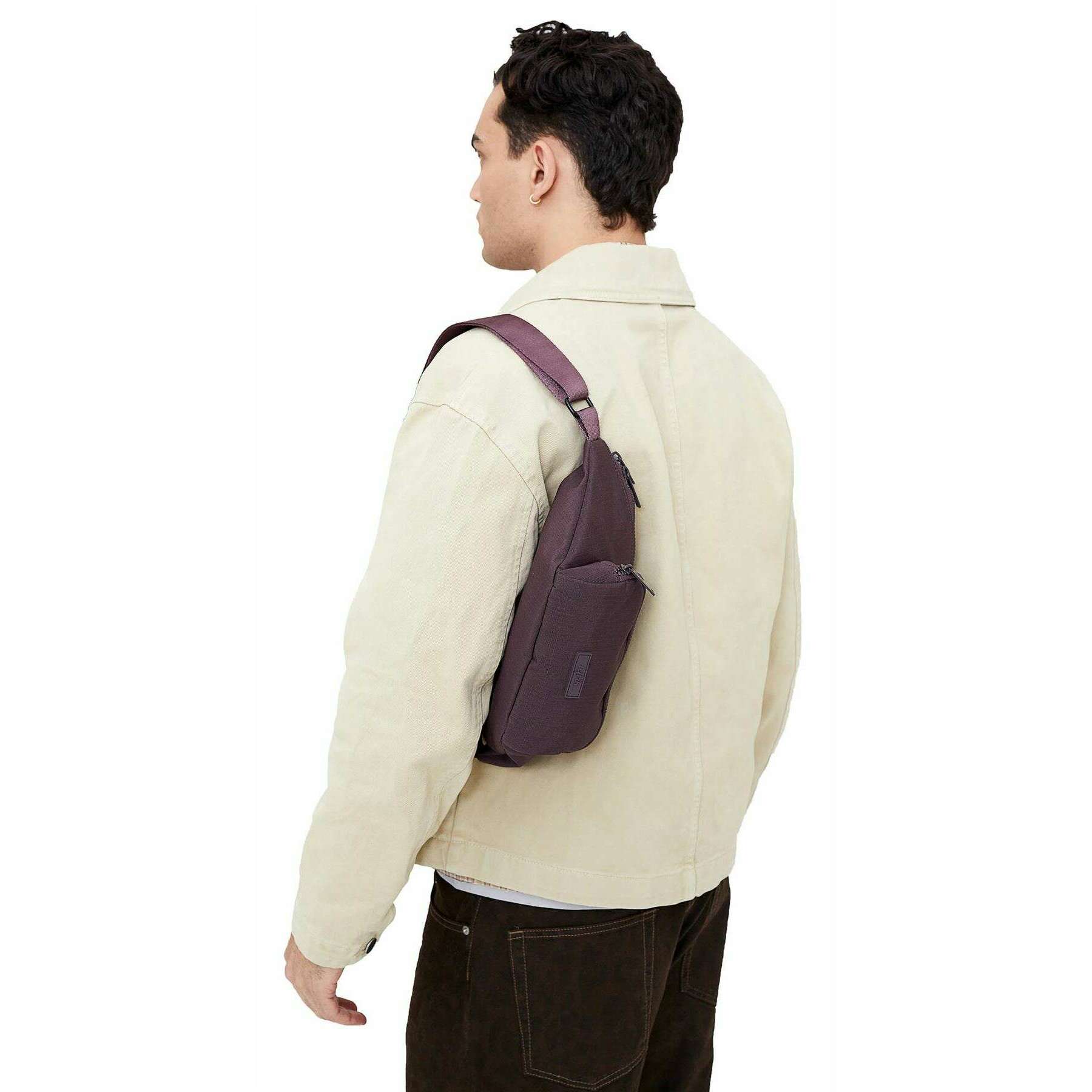 Lefrik Atlas Ripstop Crossbody Bum Bag - Wine Purple - Image 5